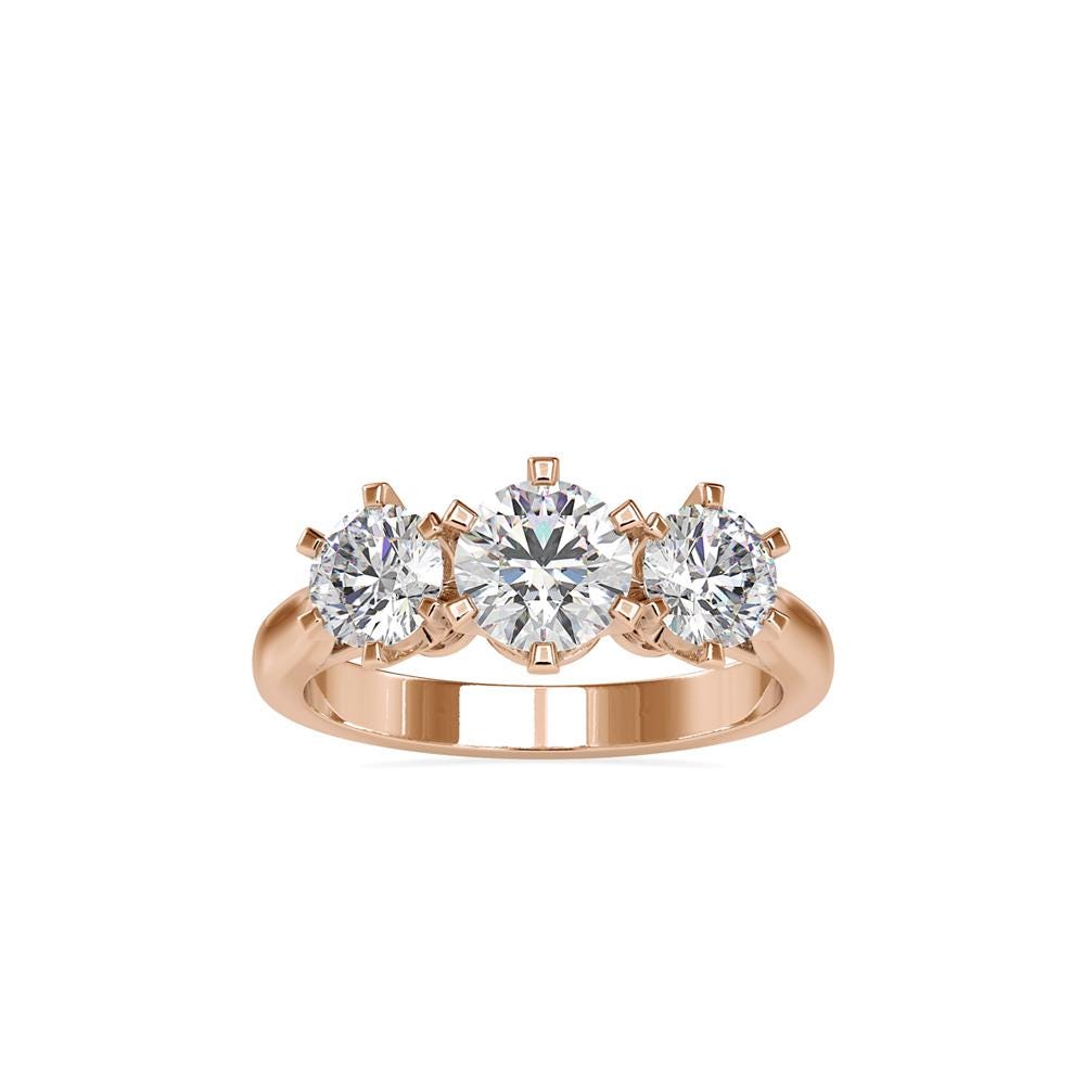 Three Stone Lab Grown Diamond Ring