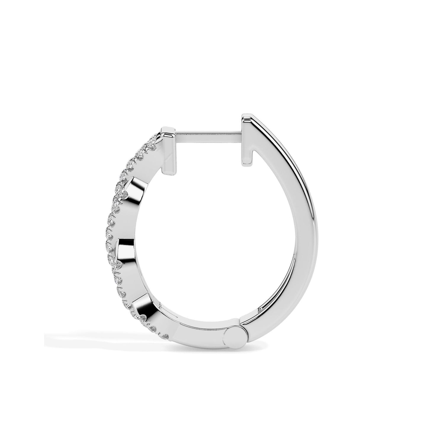Twisted Diamond Hoop Earrings