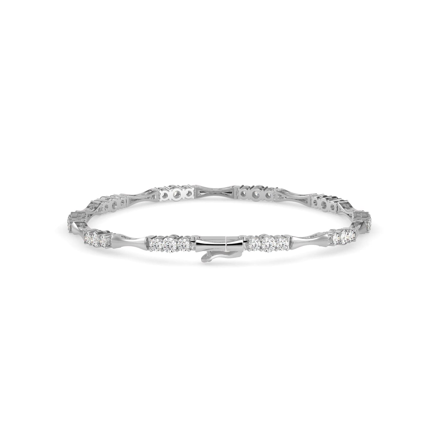 Tapered Diamond Tennis Bracelet
