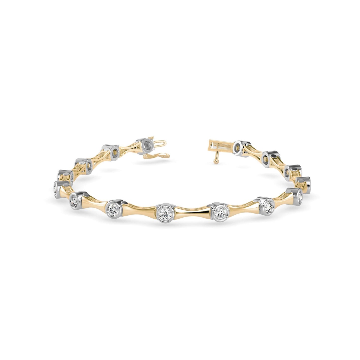 Modern Bezel Diamond Bracelet