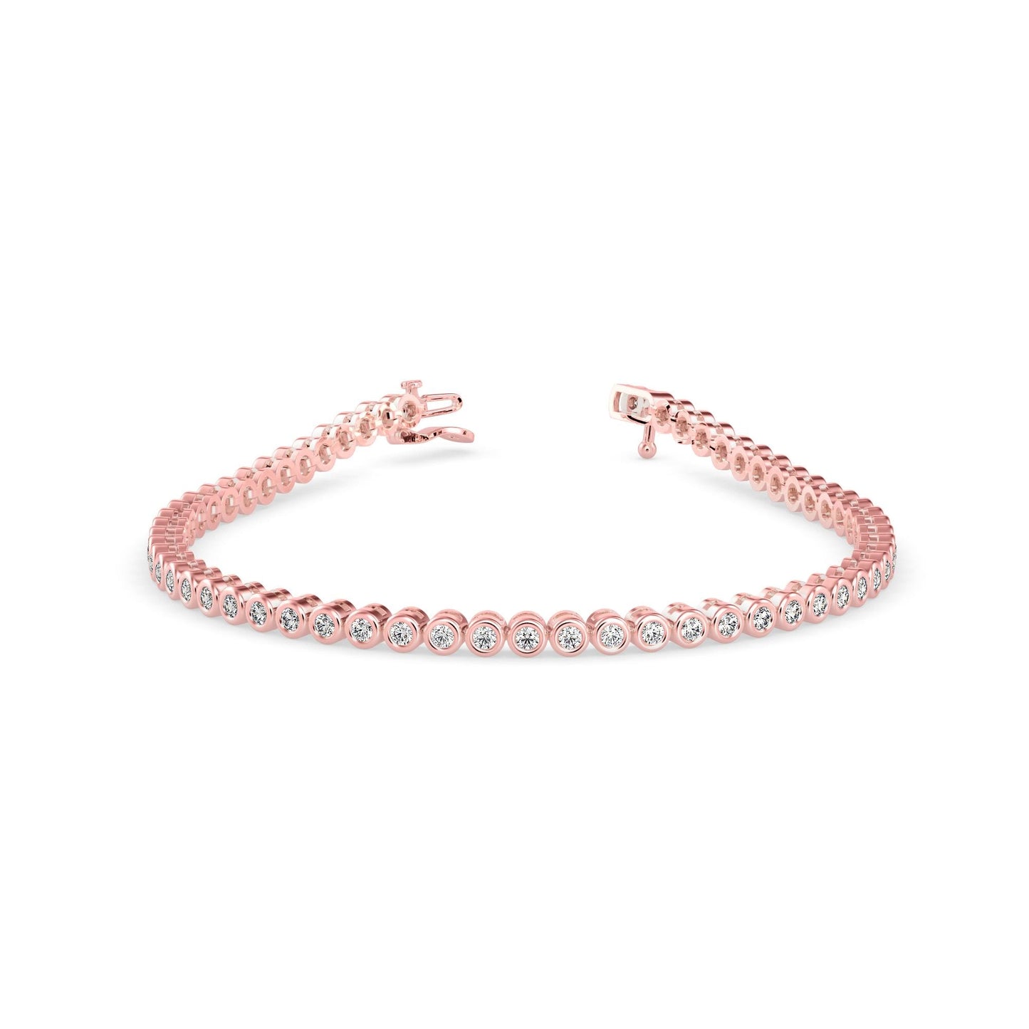 Diamond Tennis Bracelet Bezel Set