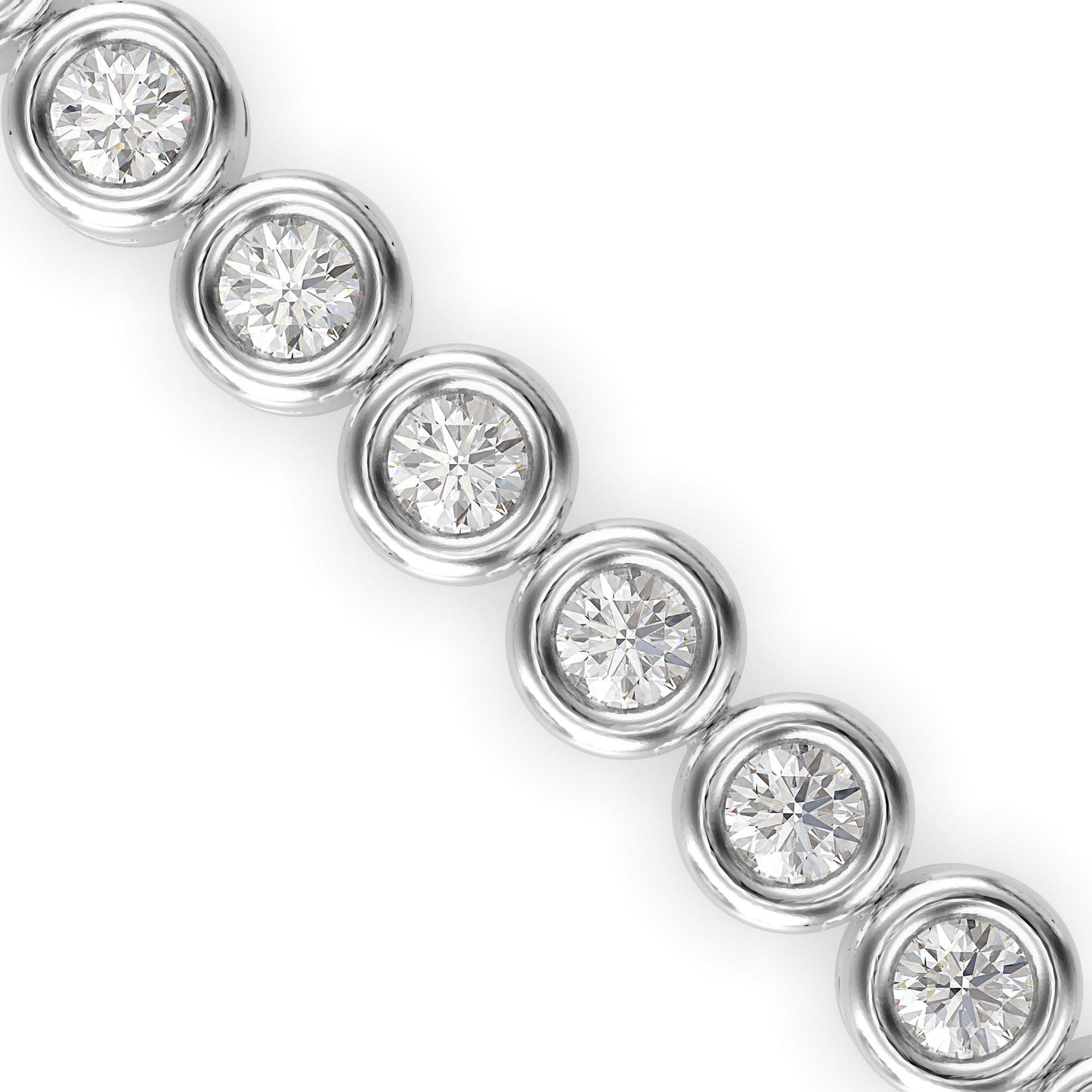 Diamond Tennis Bracelet Bezel Set