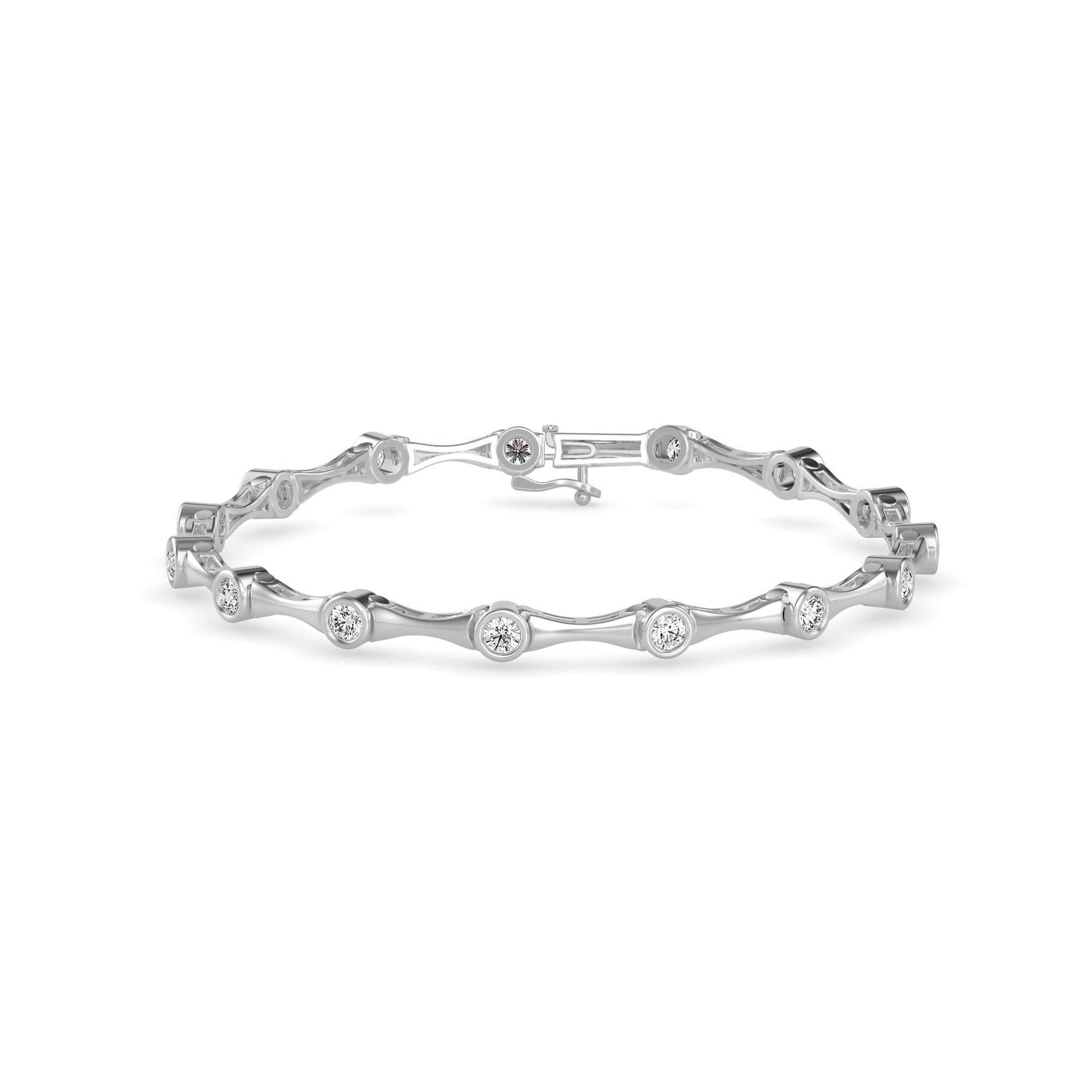 Modern Bezel Diamond Bracelet