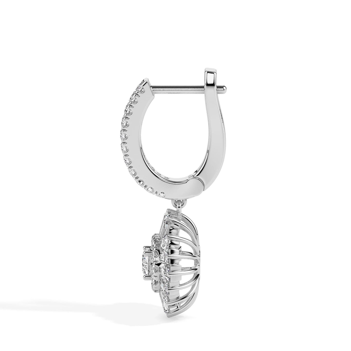 Floral Halo Drop Earrings