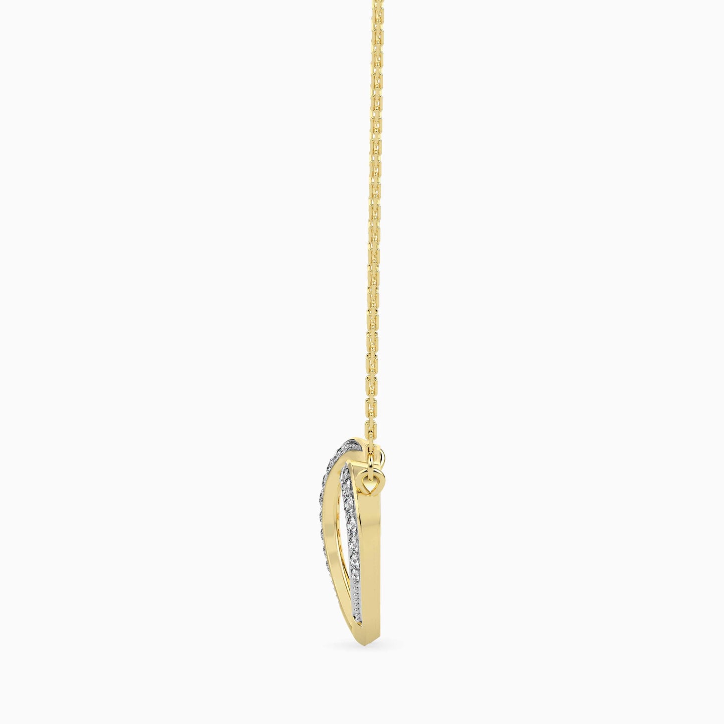 Interlocking Hearts Diamond Pendant Necklace