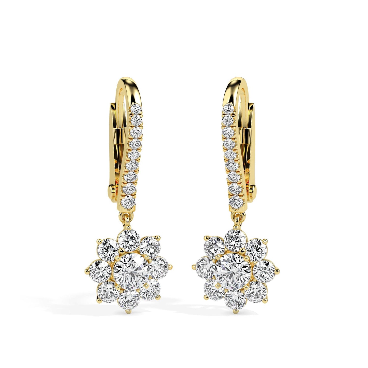 Luxury Diamond Flower Drops