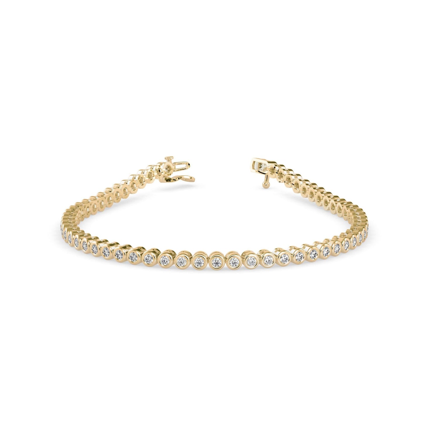 Diamond Tennis Bracelet Bezel Set