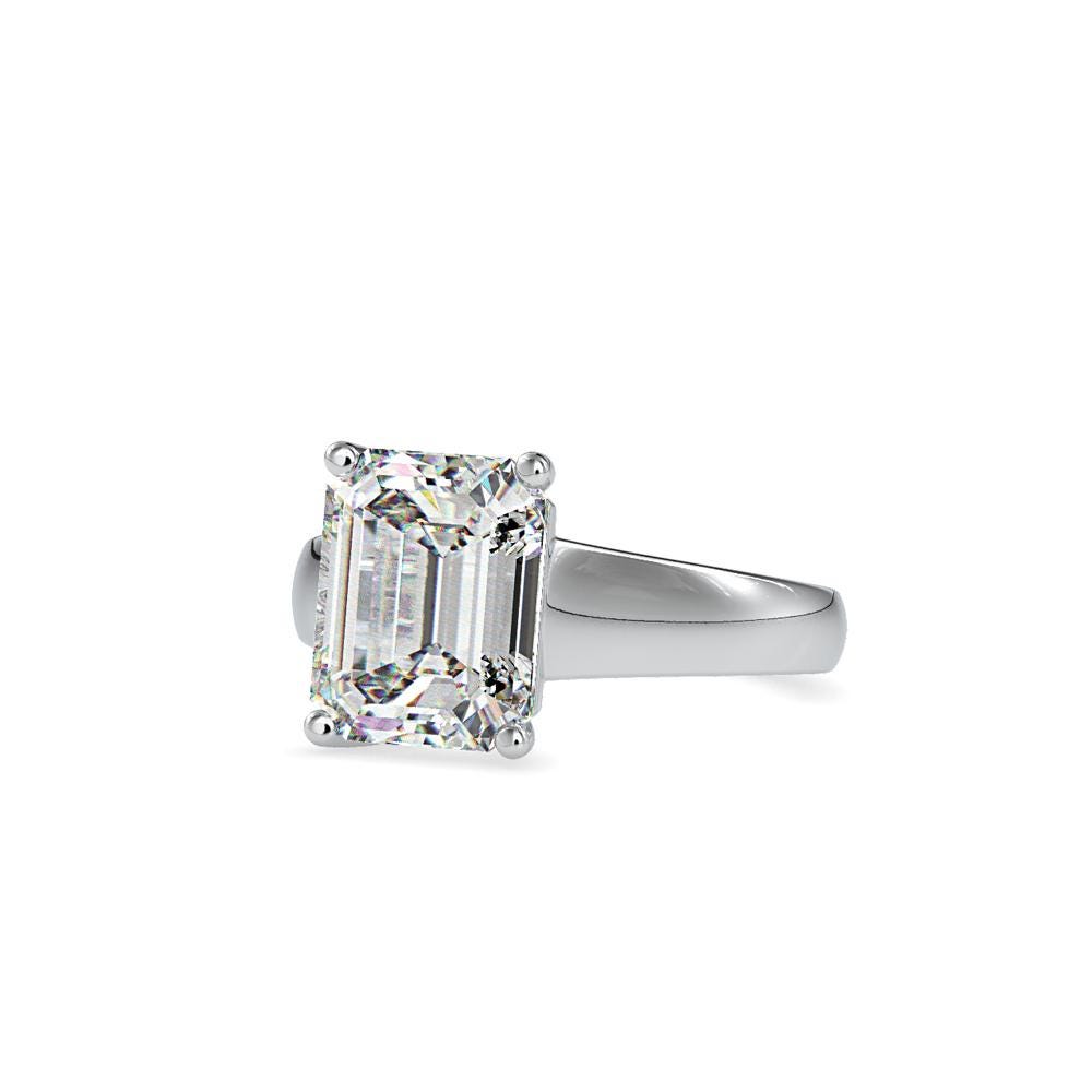 Emerald Cut Solitaire Engagement Ring