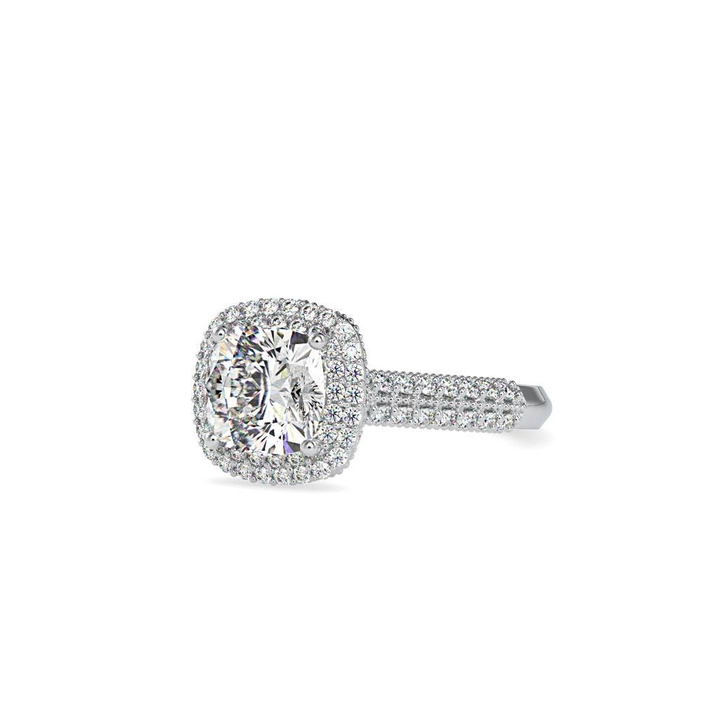 Cushion Cut Double Halo Engagement Ring