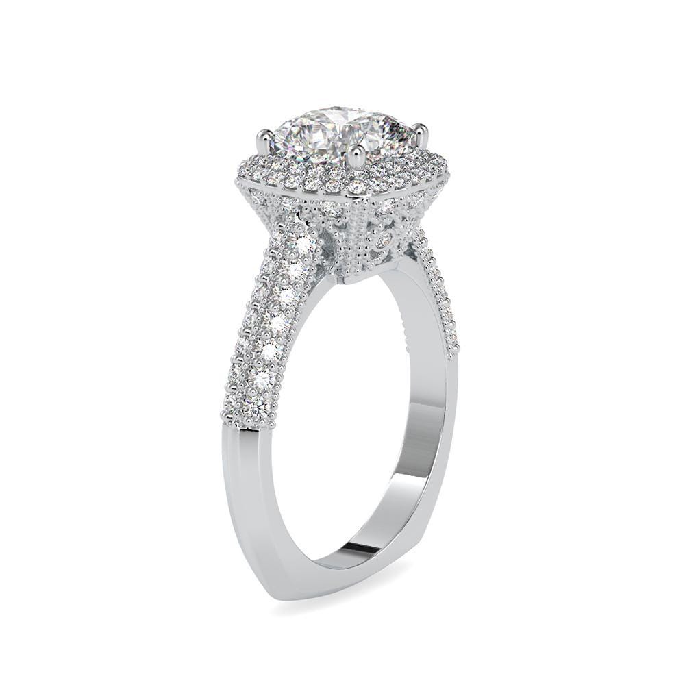 Cushion Cut Double Halo Engagement Ring