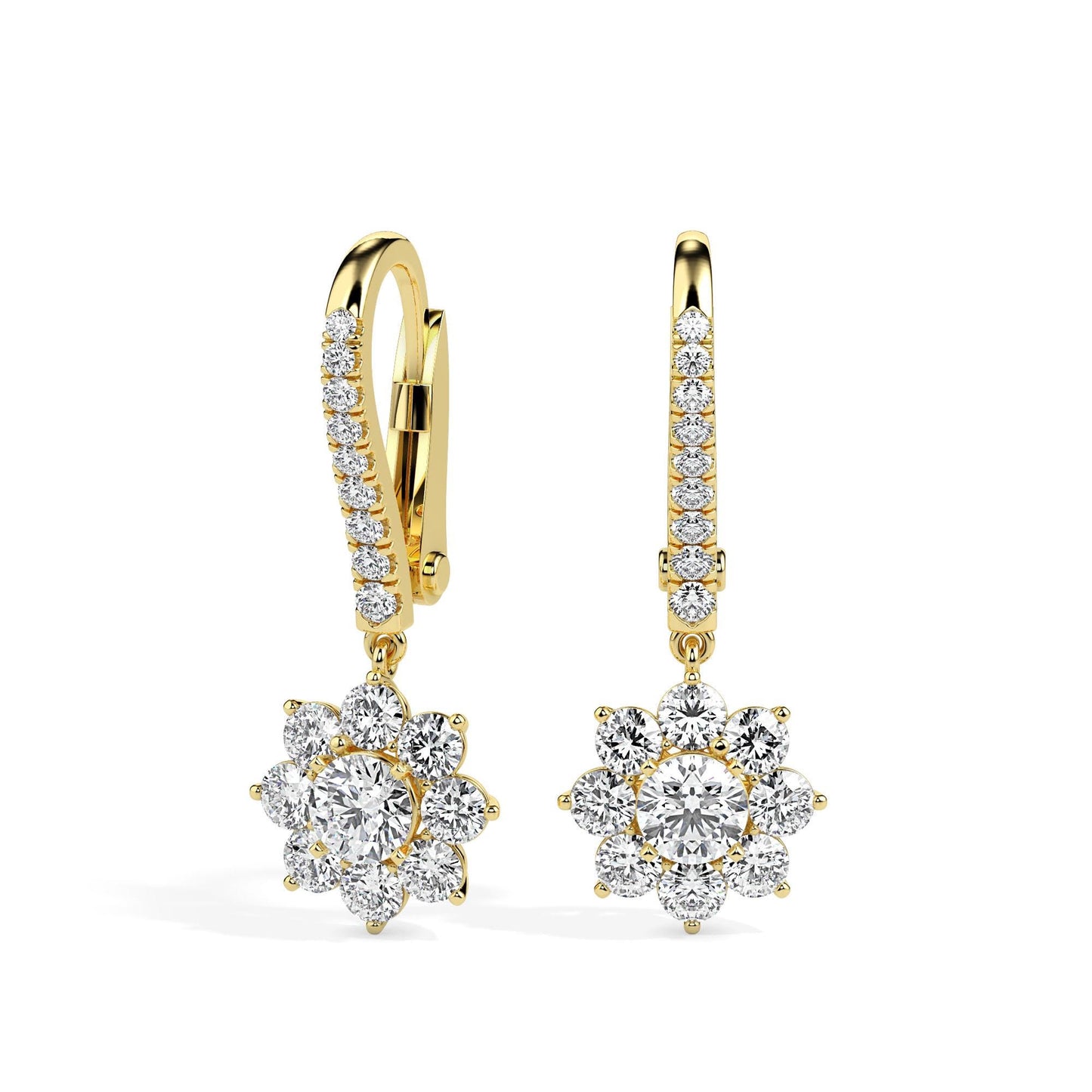 Luxury Diamond Flower Drops