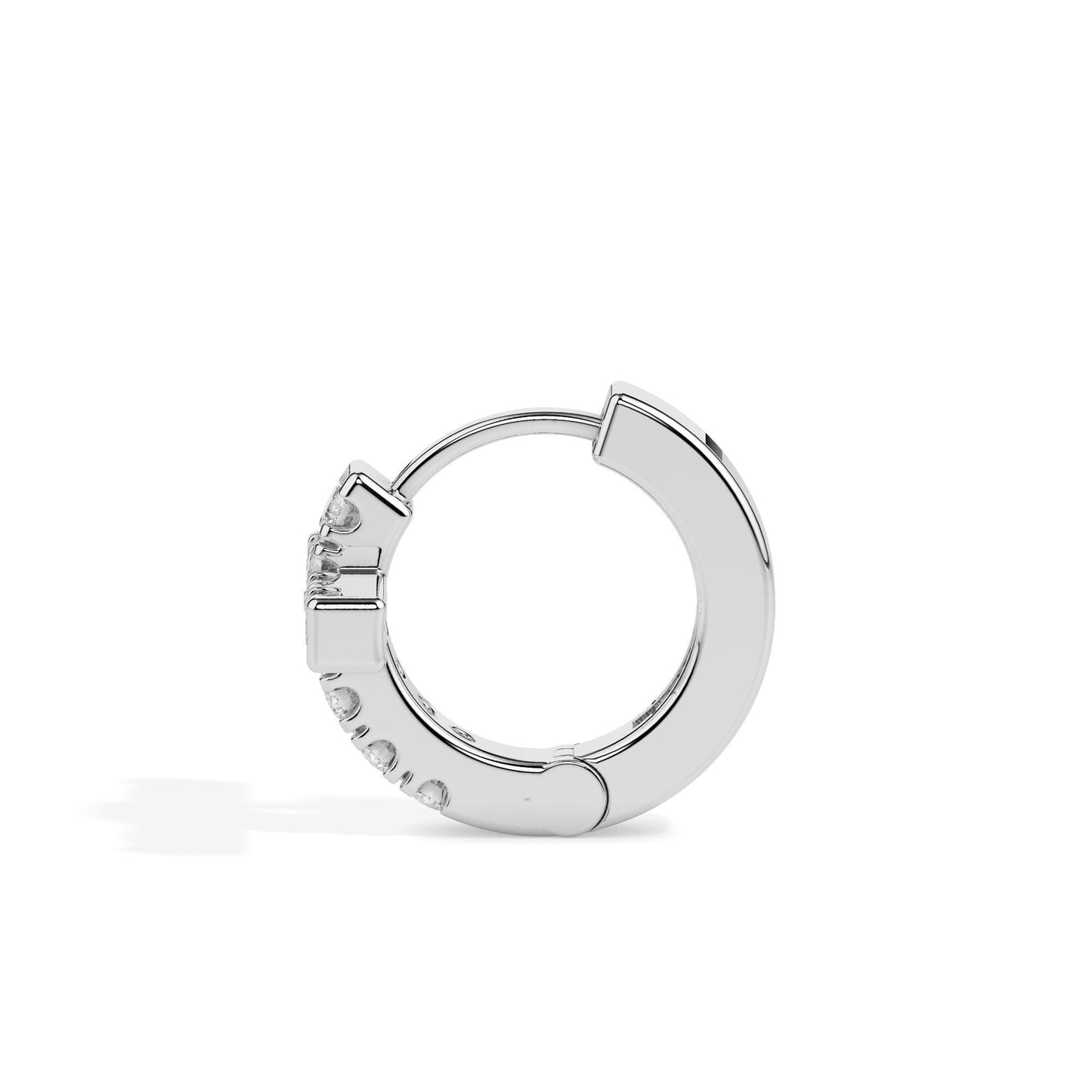Diamond Cross Huggie Hoop Earrings