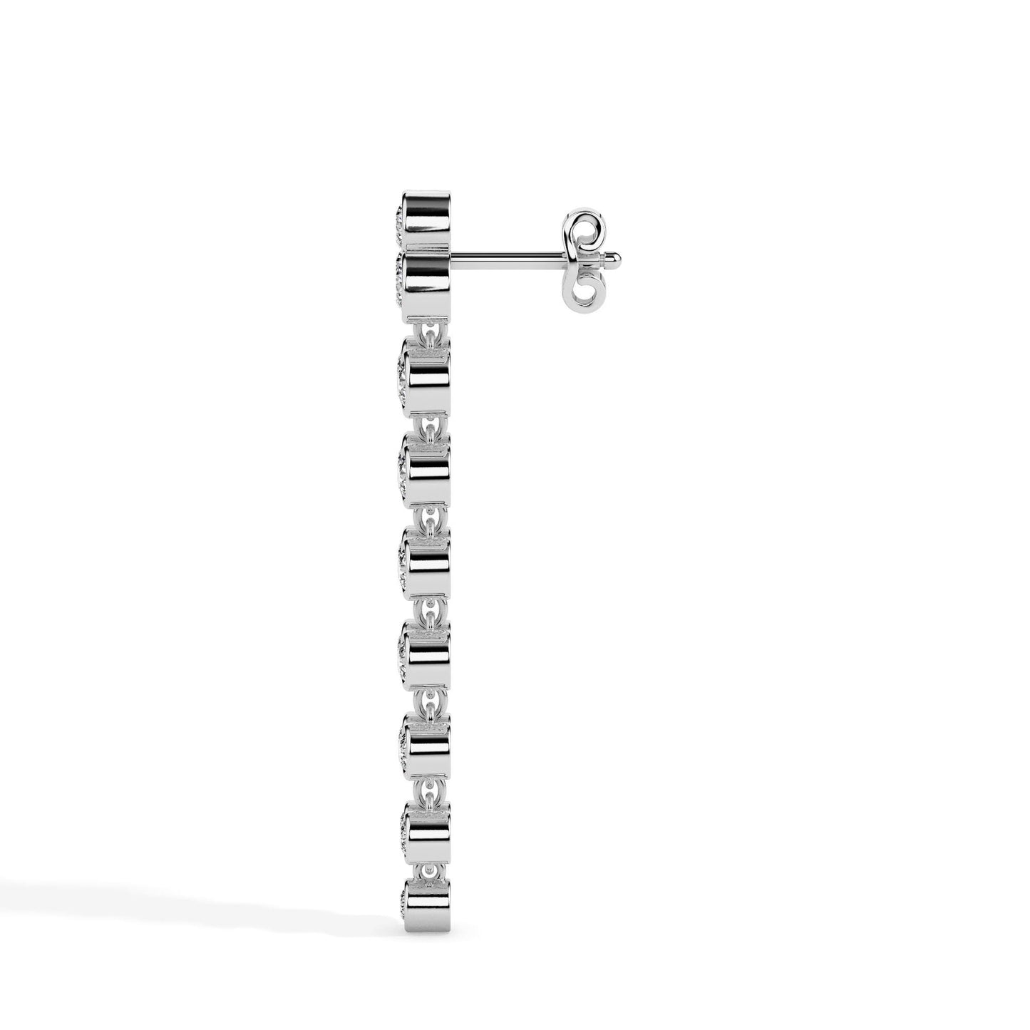 Diamond Cluster Drop Earrings