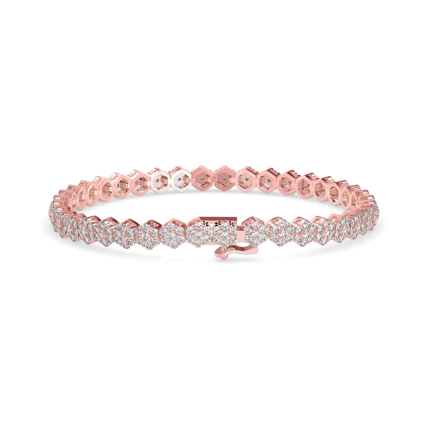 Diamond Cluster Tennis Bracelet