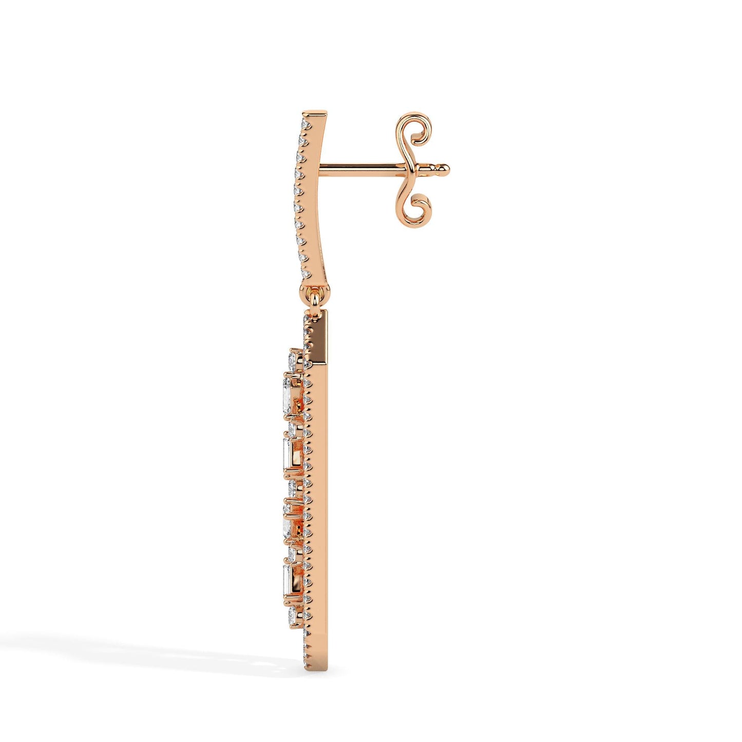 Glamour Prism Baguette Drop Earrings