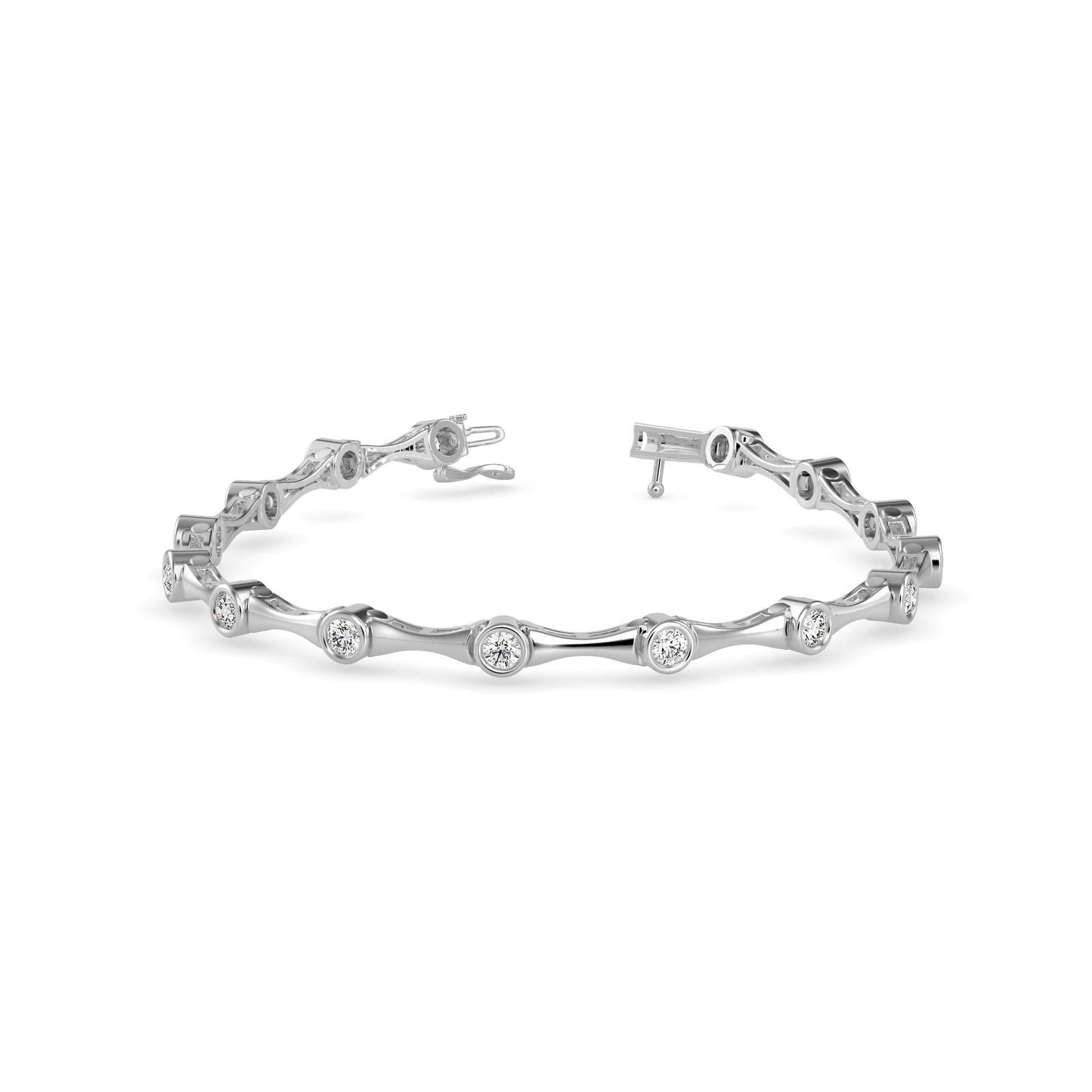 Modern Bezel Diamond Bracelet