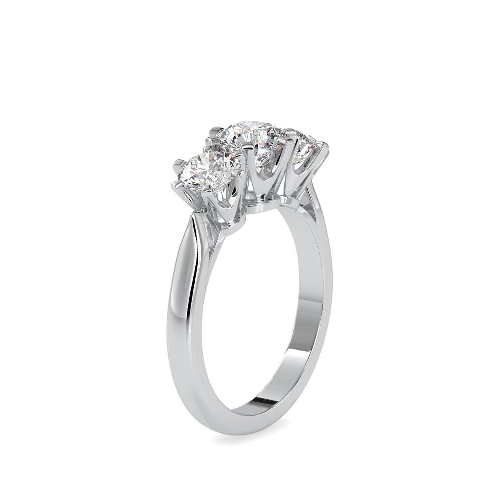 Three Stone Lab Grown Diamond Ring