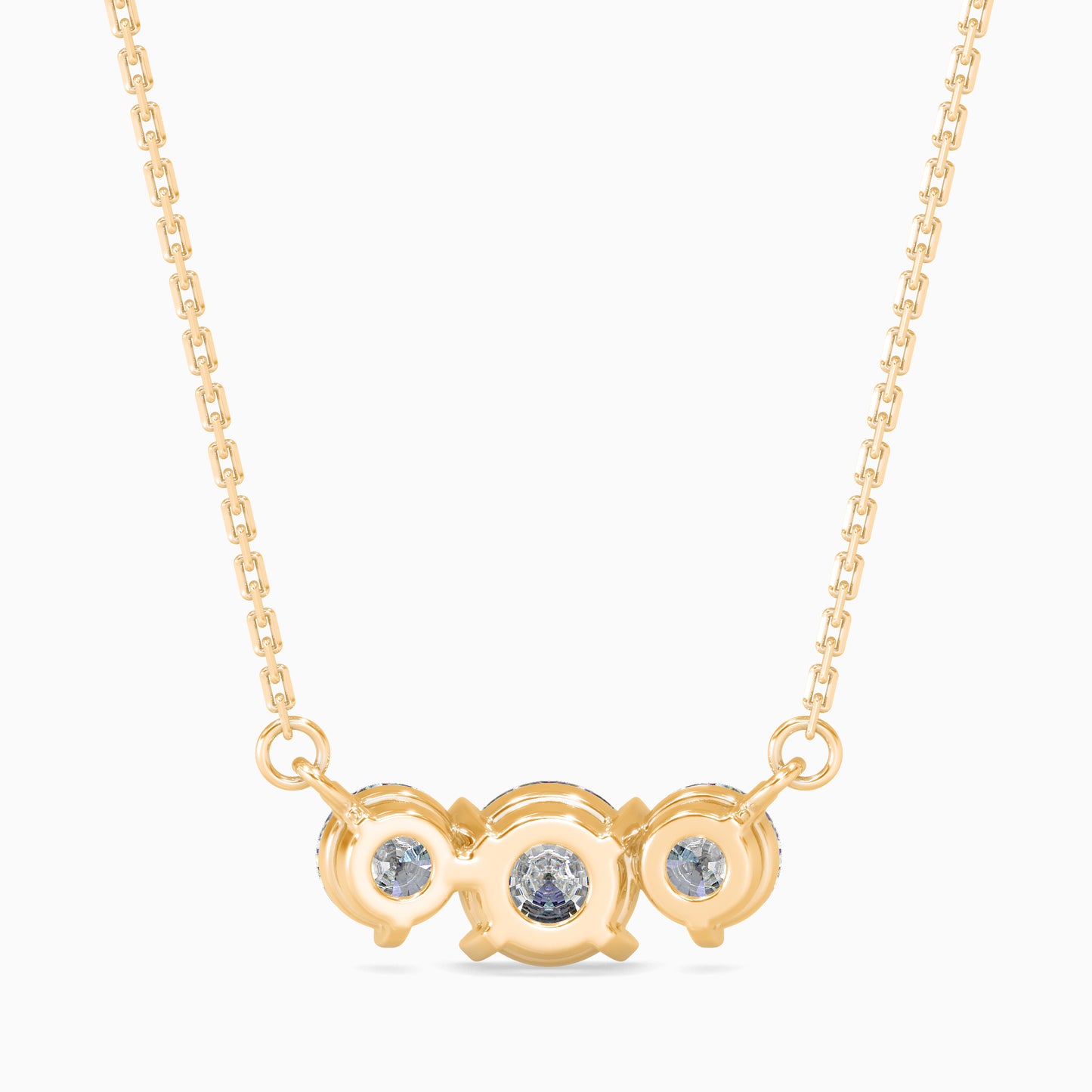 Three Stone Diamond Necklace