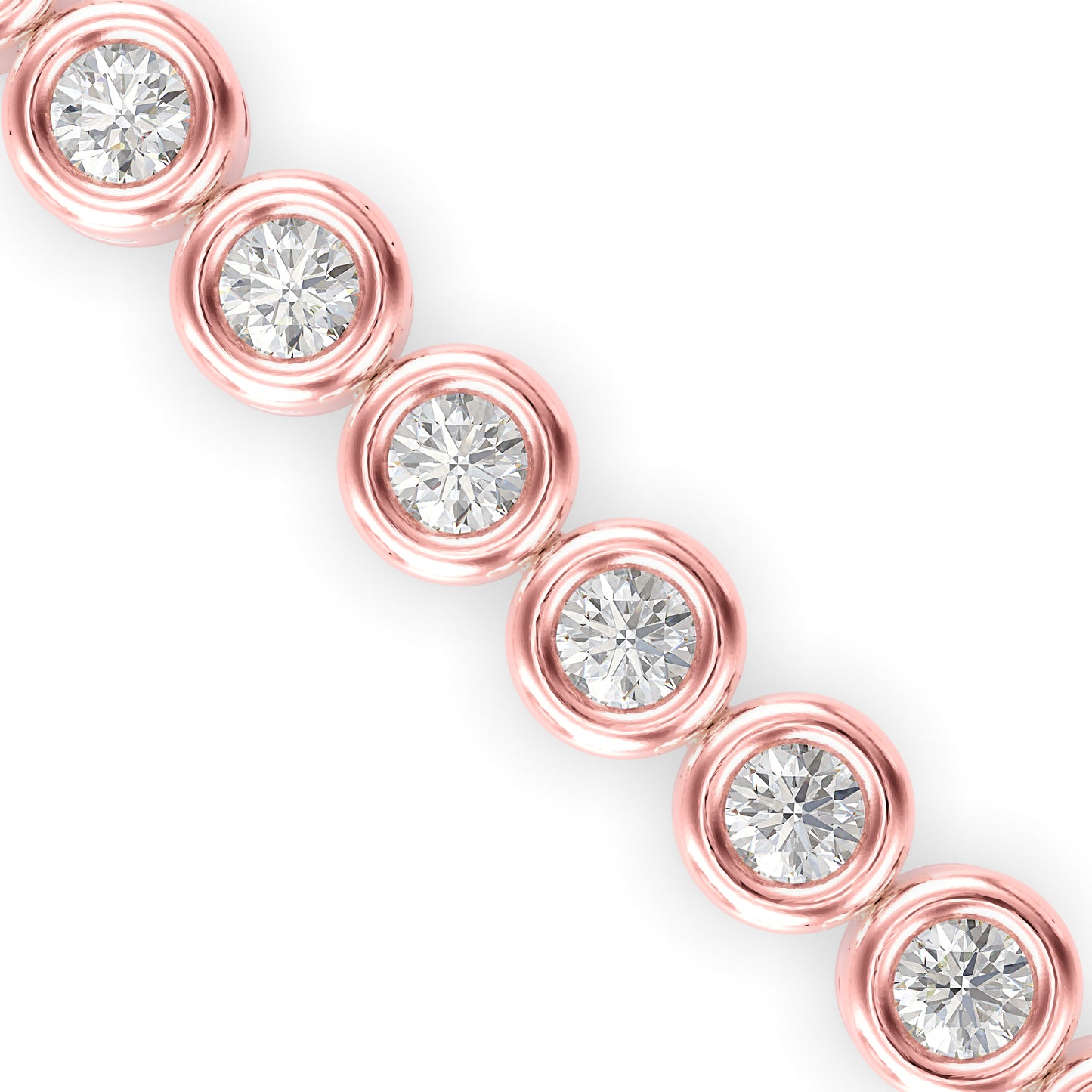 Diamond Tennis Bracelet Bezel Set