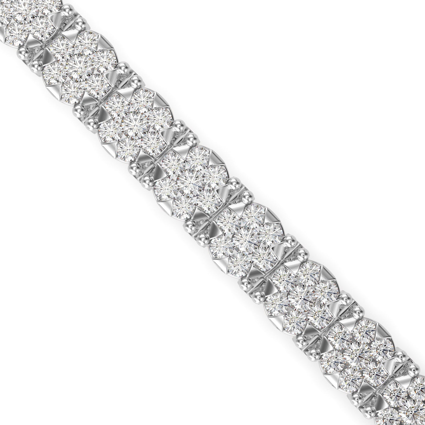 Classic Diamond Tennis Bracelet Seven Diamonds, One Bezel
