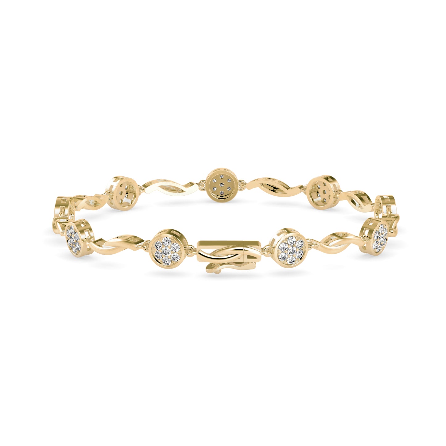 Twist Round Diamond Bracelet