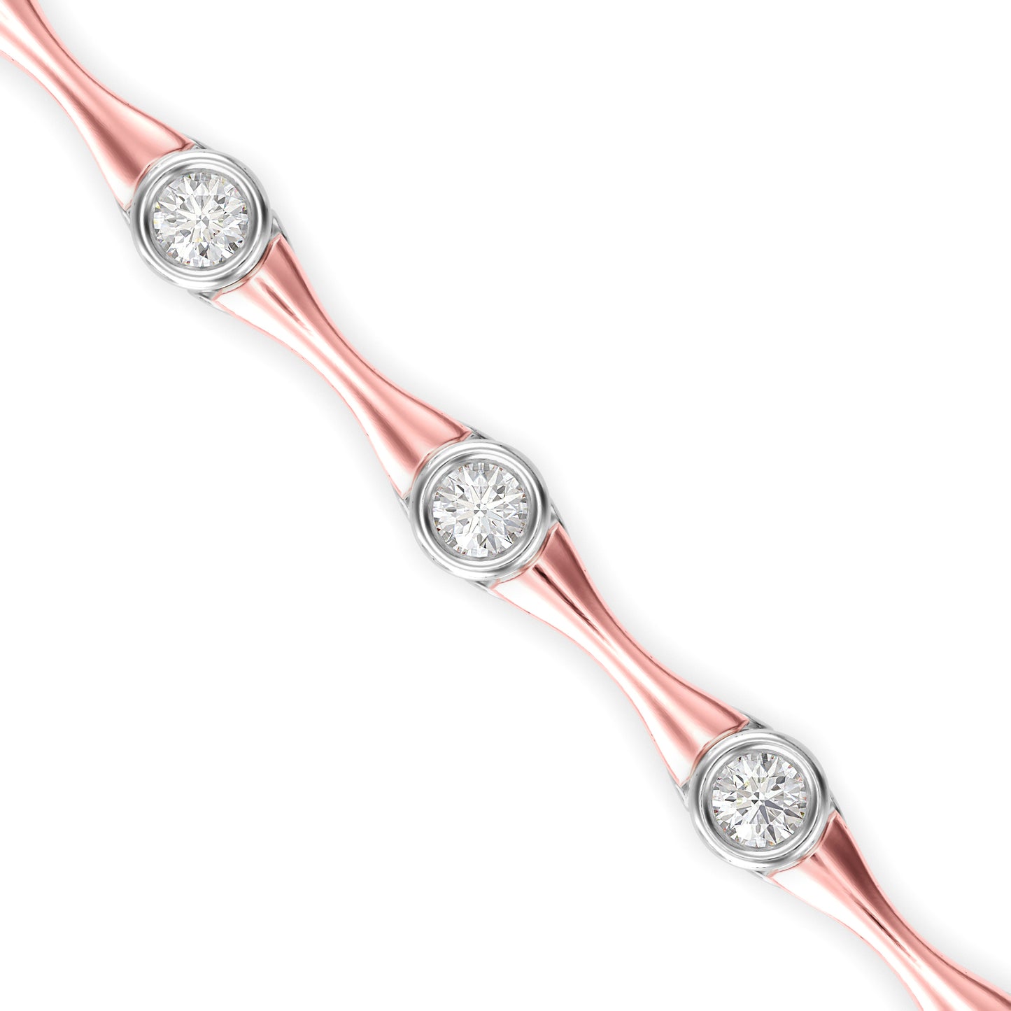 Modern Bezel Diamond Bracelet