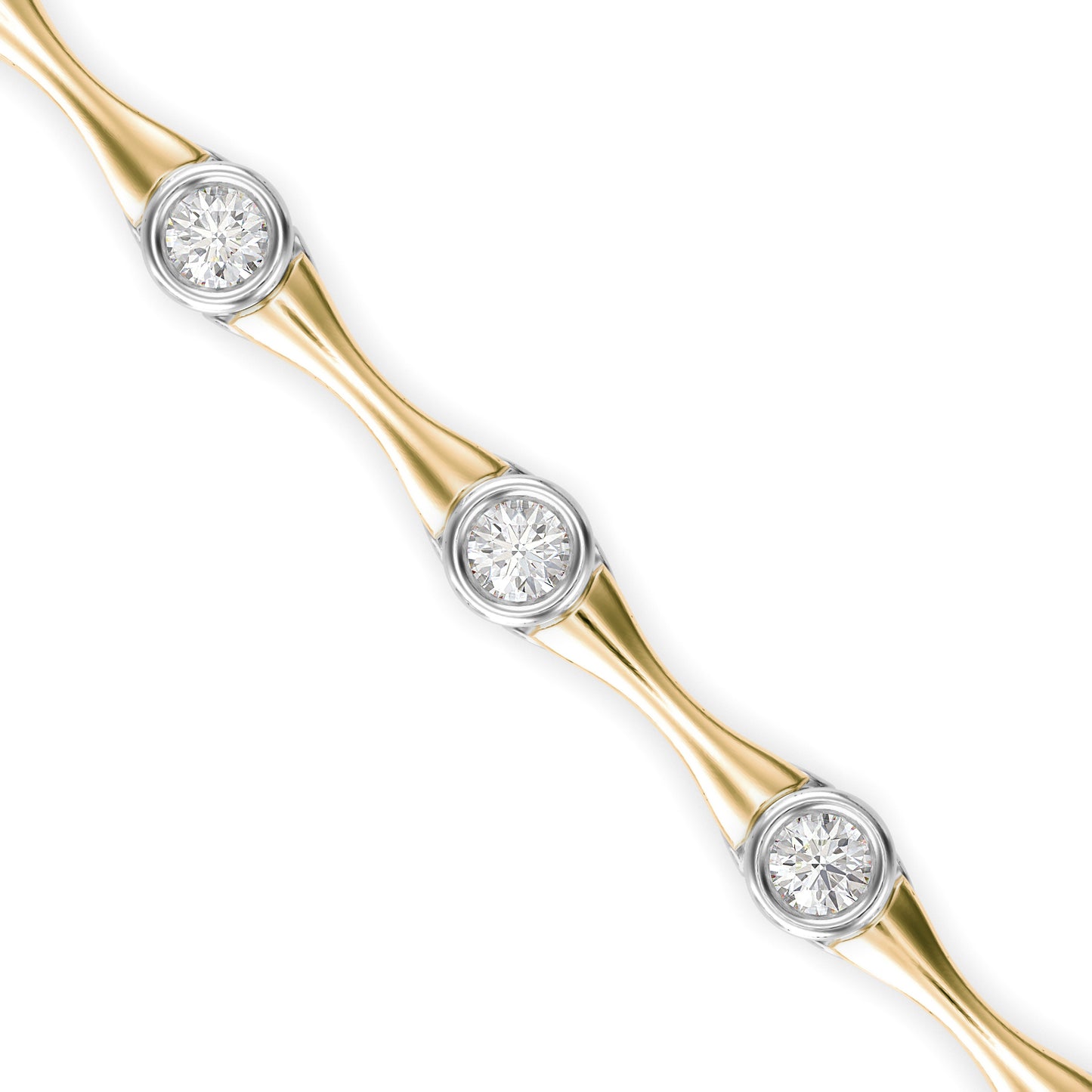 Modern Bezel Diamond Bracelet