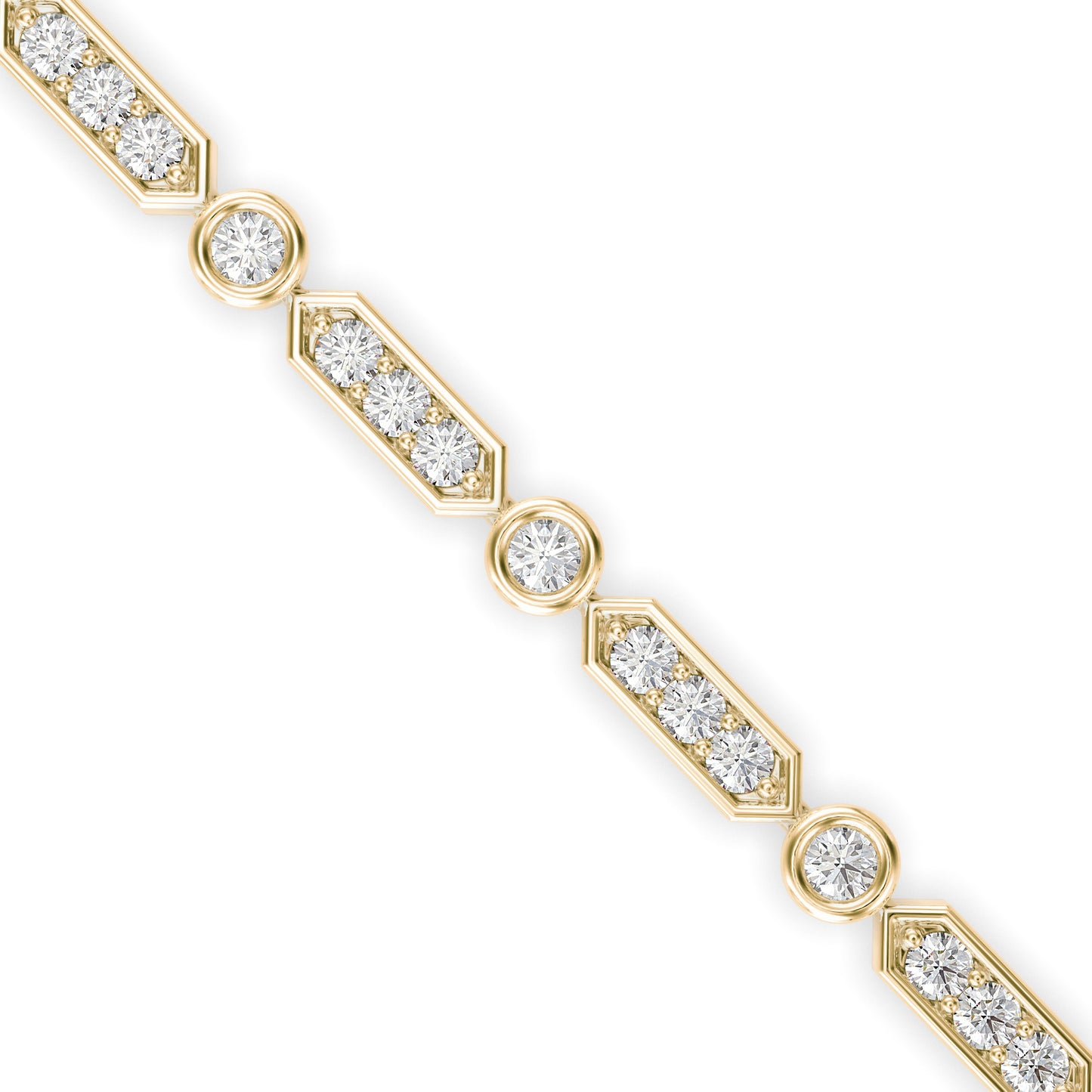 Geometric Diamond Tennis Bracelet