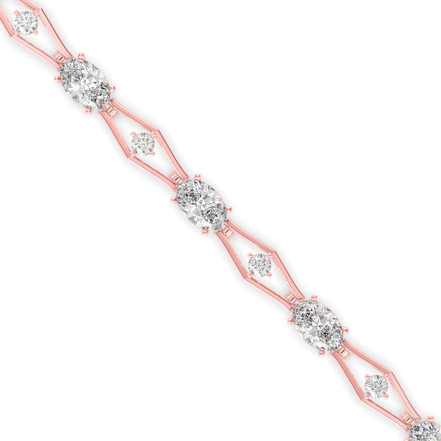 Geometric Diamond Tennis Bracelet