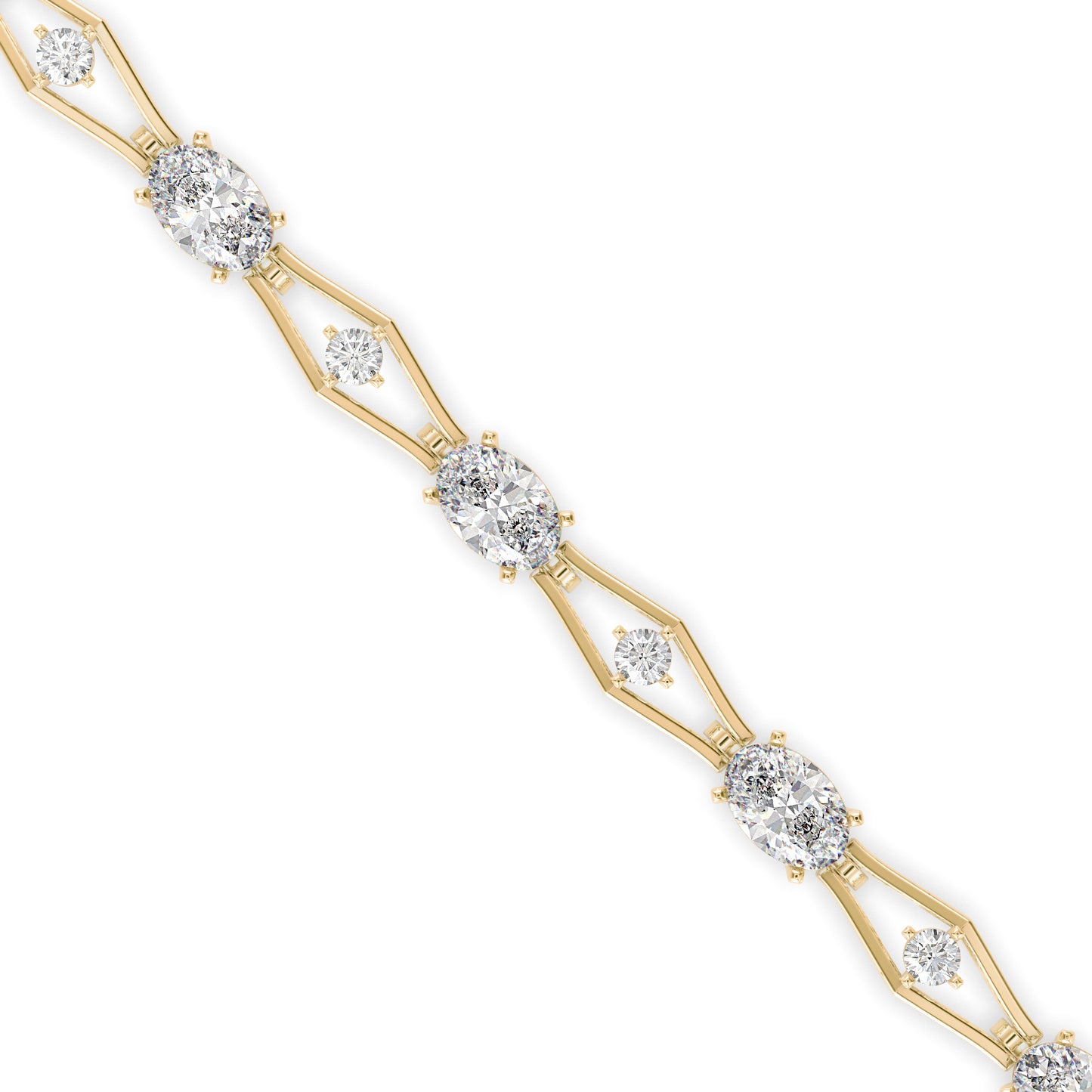 Geometric Diamond Tennis Bracelet