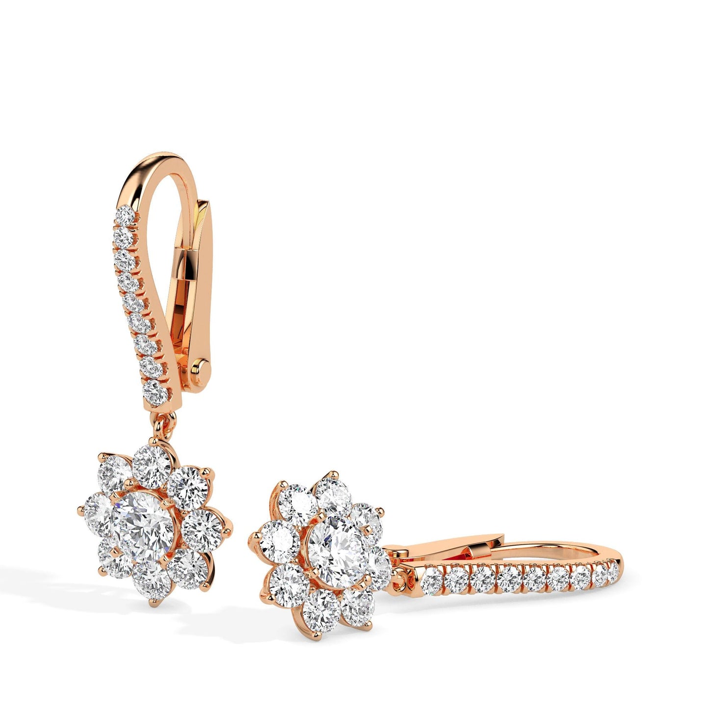 Luxury Diamond Flower Drops