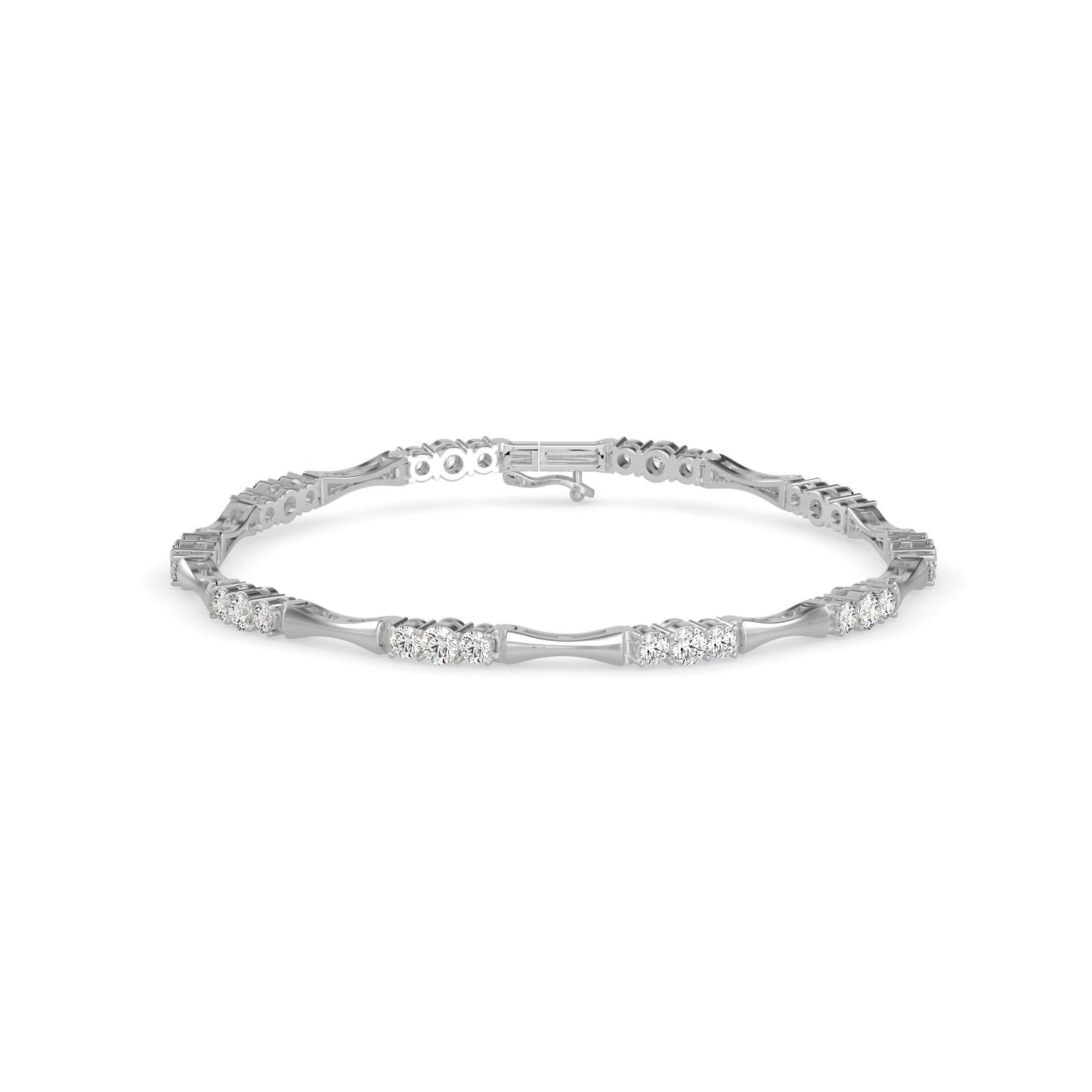 Tapered Diamond Tennis Bracelet