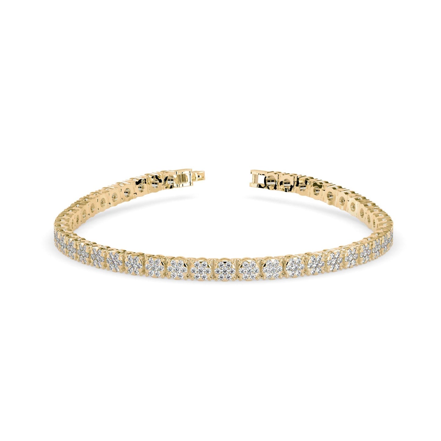 Classic Diamond Tennis Bracelet Seven Diamonds, One Bezel