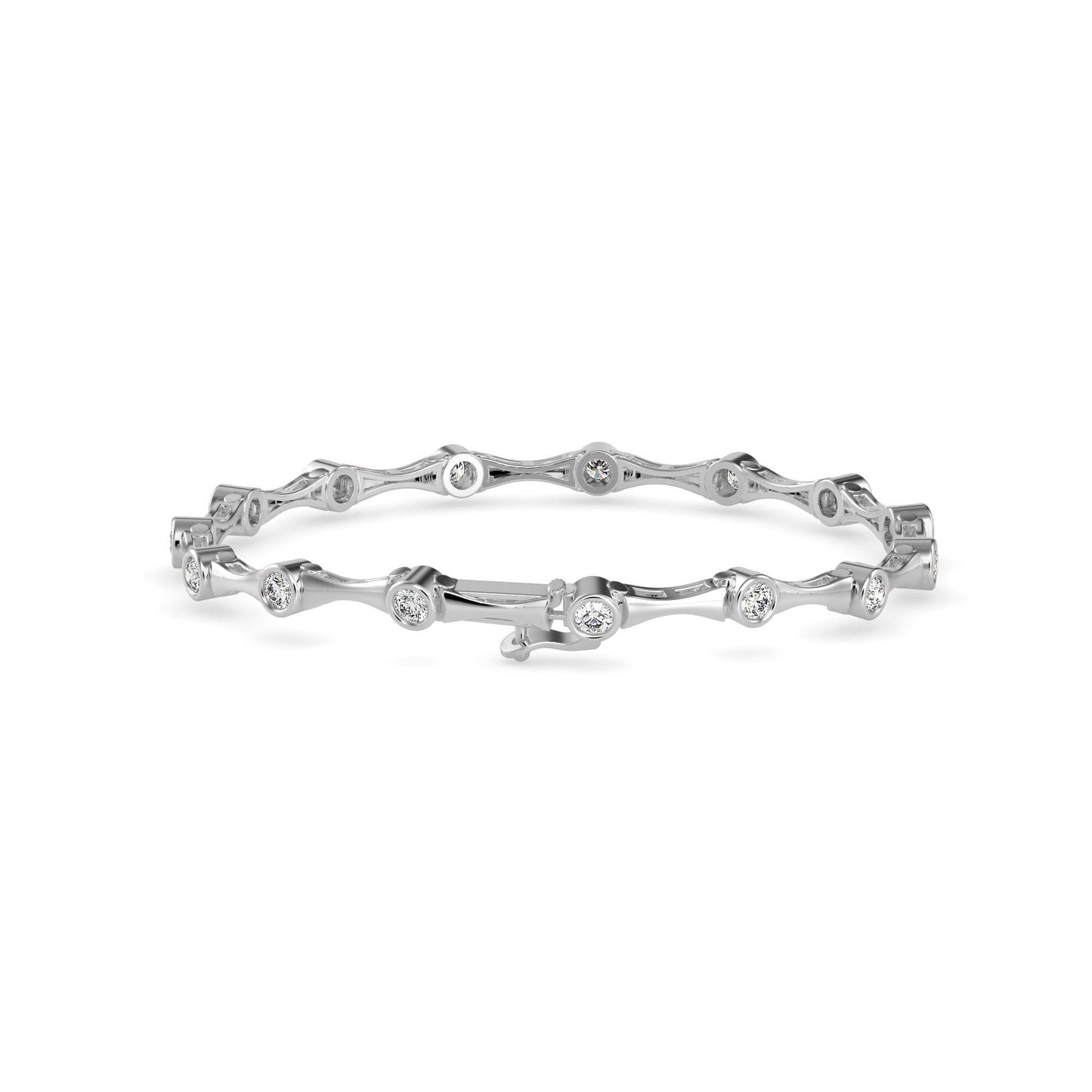 Modern Bezel Diamond Bracelet