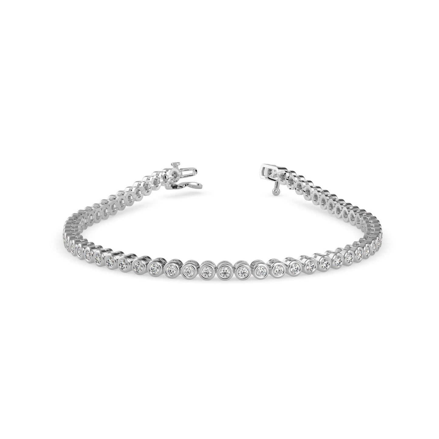 Diamond Tennis Bracelet Bezel Set