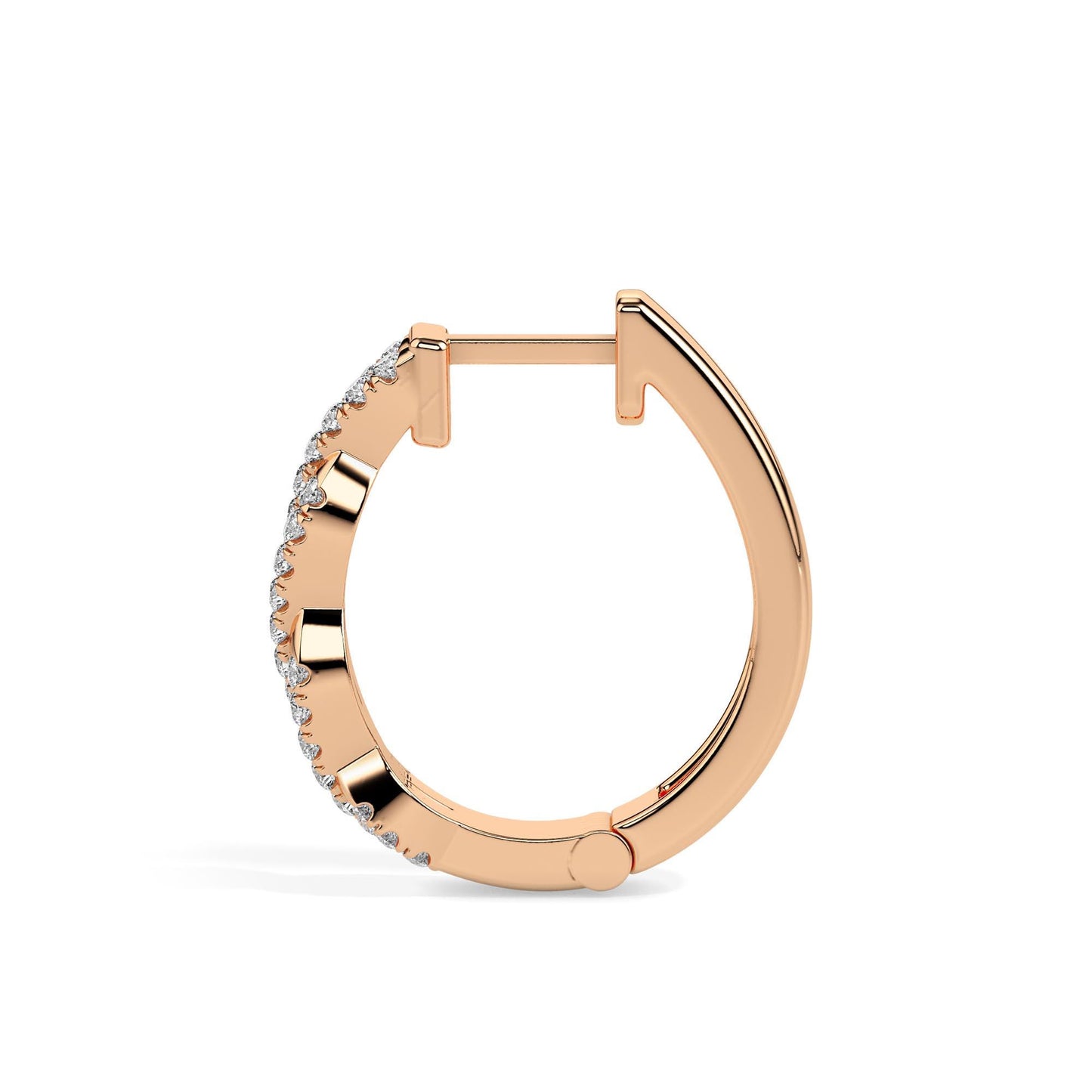 Twisted Diamond Hoop Earrings