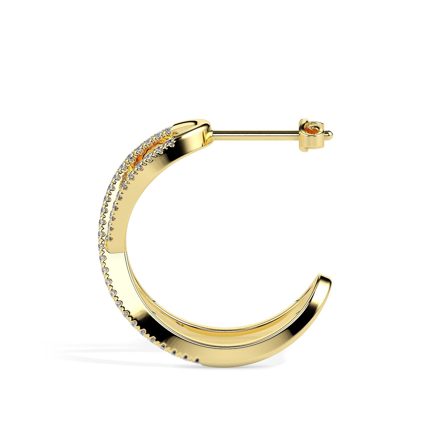Infinity Twist Diamond Hoop Earrings