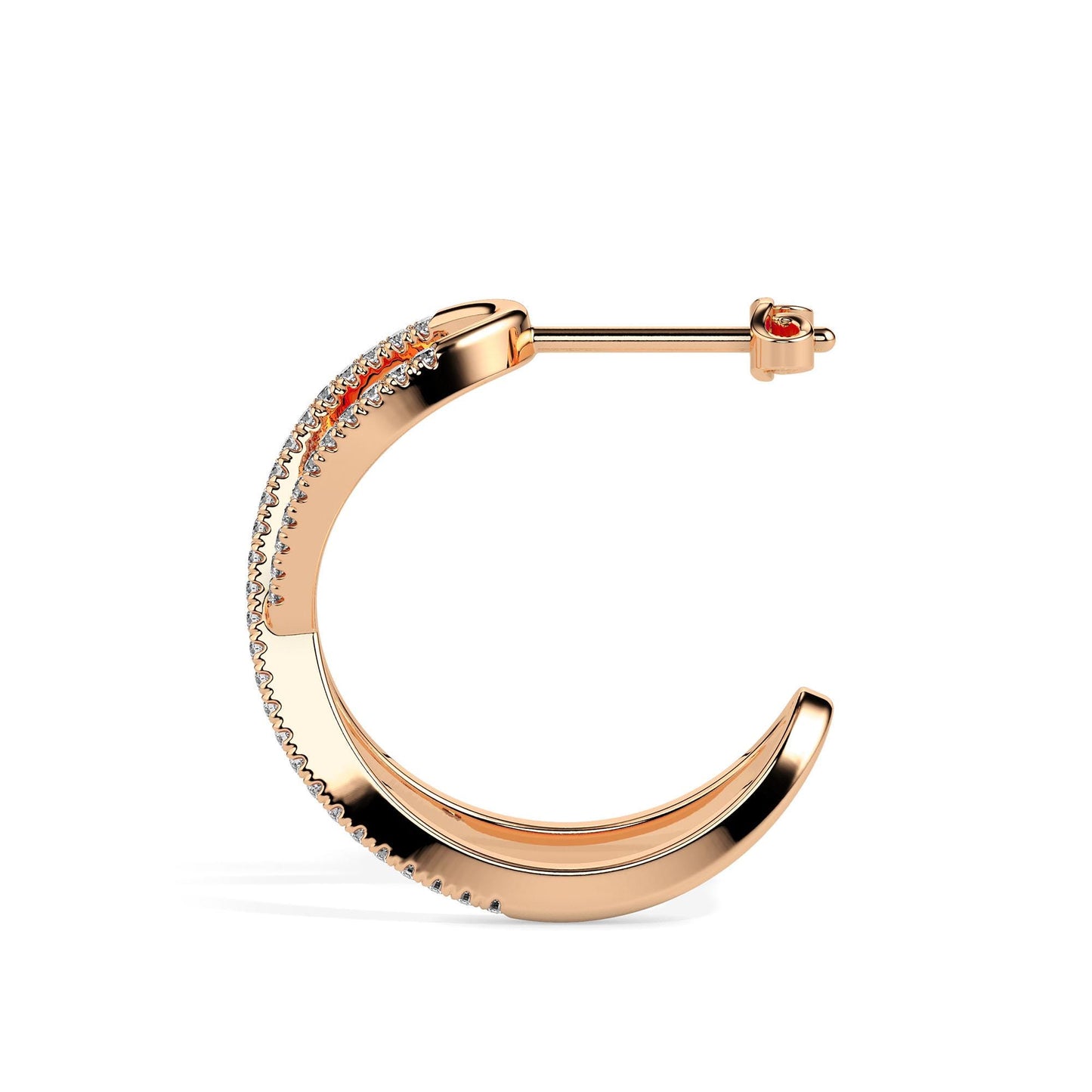 Infinity Twist Diamond Hoop Earrings