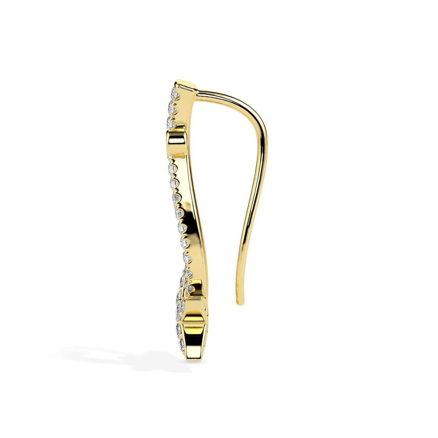 Shooting Star Diamond Climber Earrings