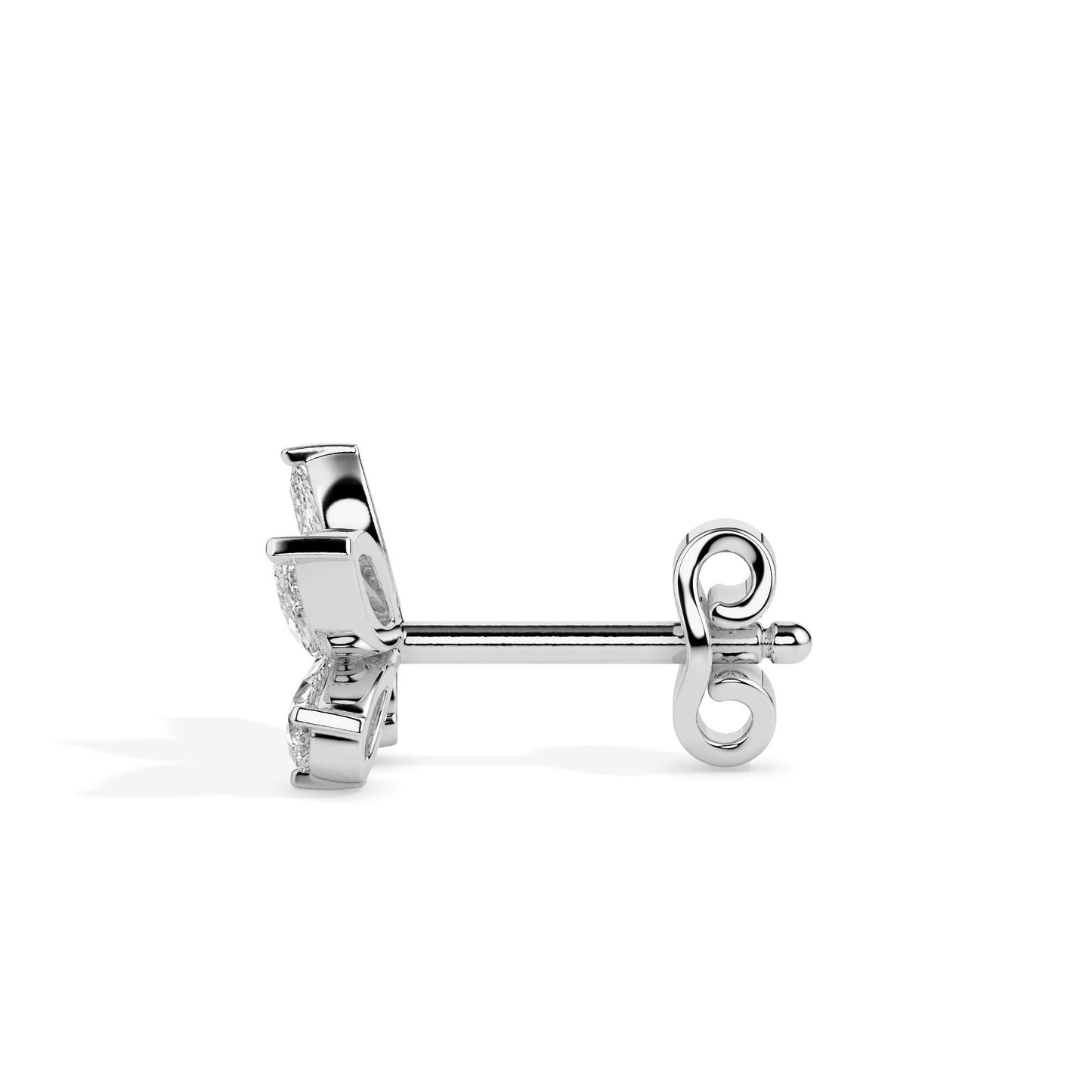 Floral Bloom Diamond Stud Earrings