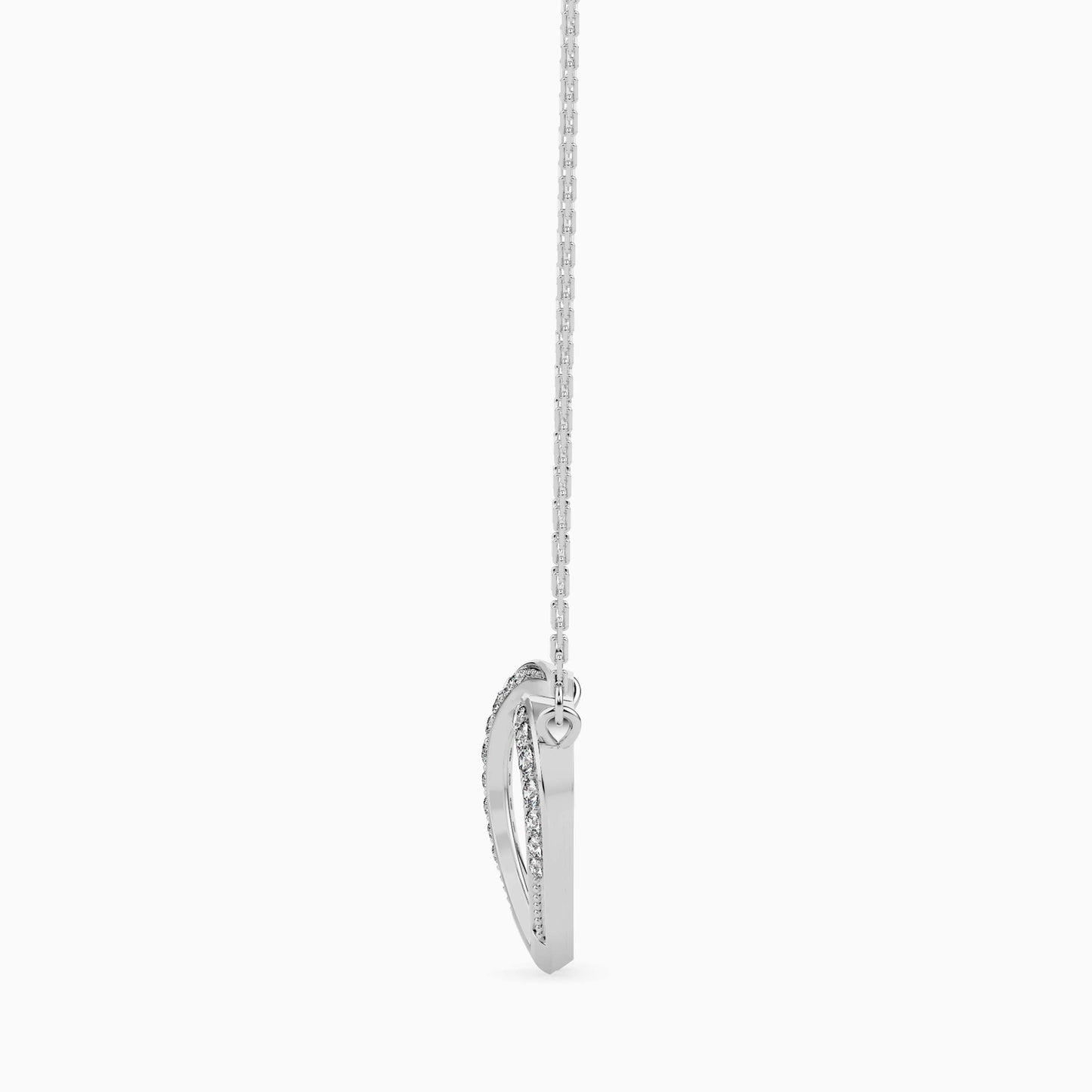 Interlocking Hearts Diamond Pendant Necklace