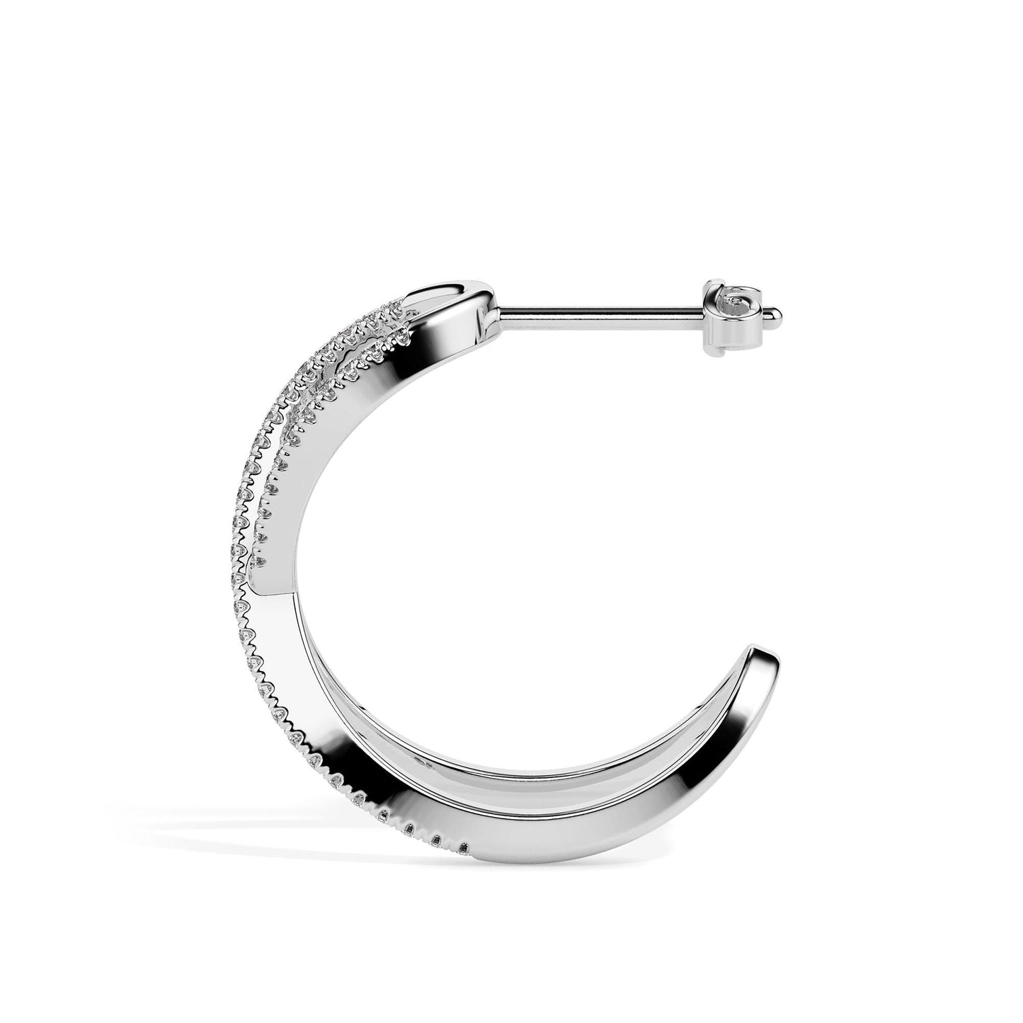 Infinity Twist Diamond Hoop Earrings