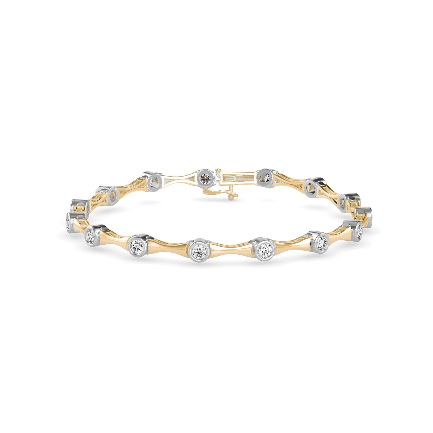 Modern Bezel Diamond Bracelet