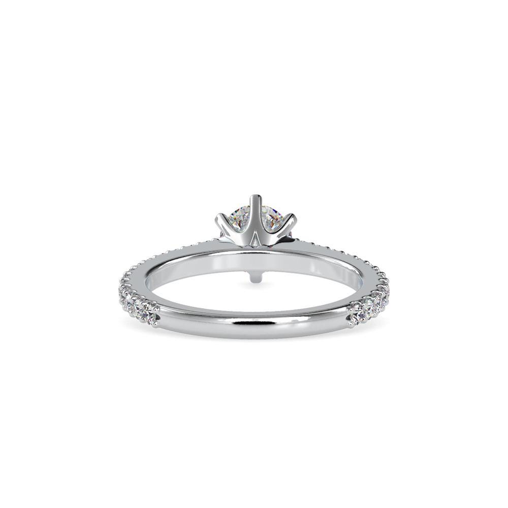 Round Diamond Solitaire with Pave Band