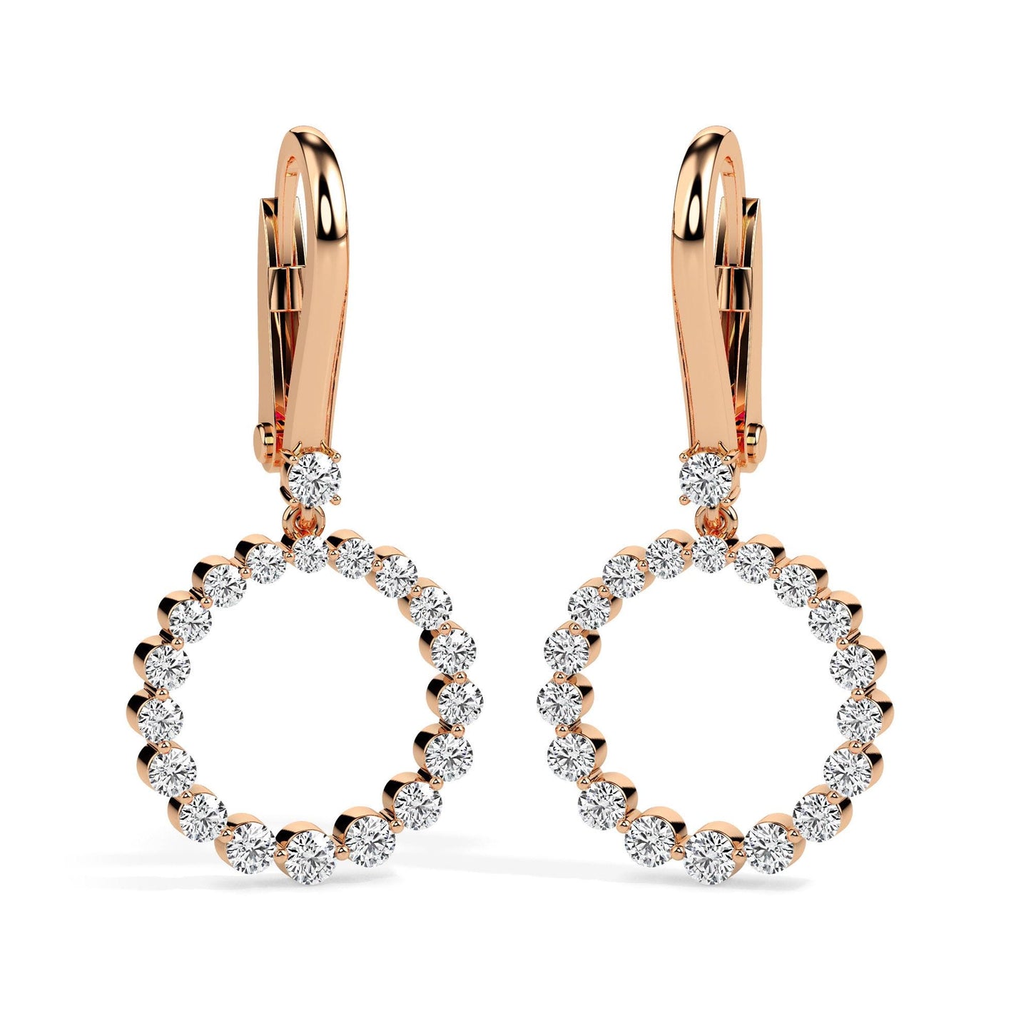 Eternal Sparkle Circle Drop Earrings