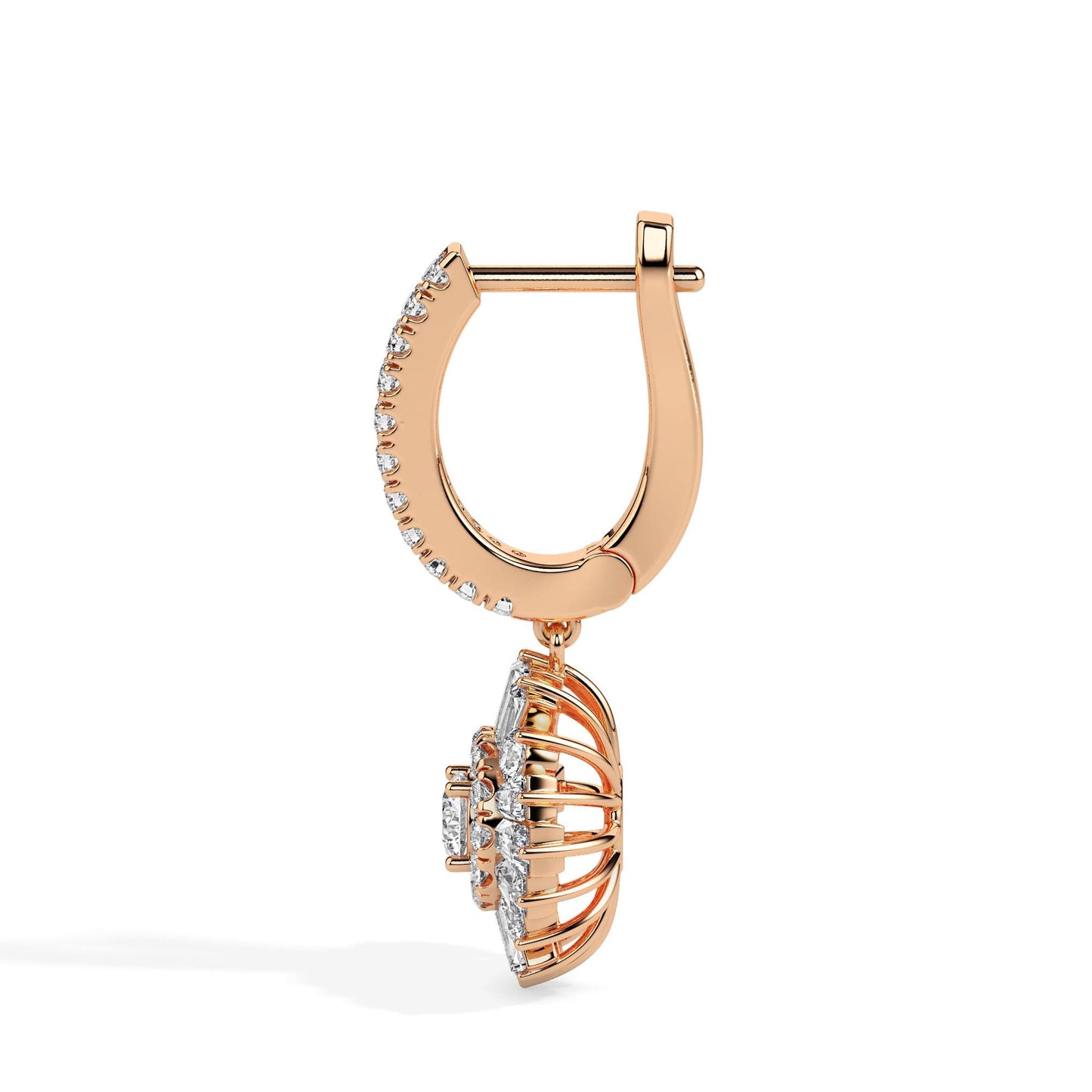 Floral Halo Drop Earrings