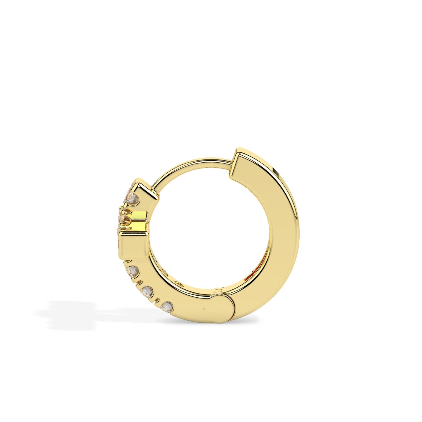 Diamond Cross Huggie Hoop Earrings