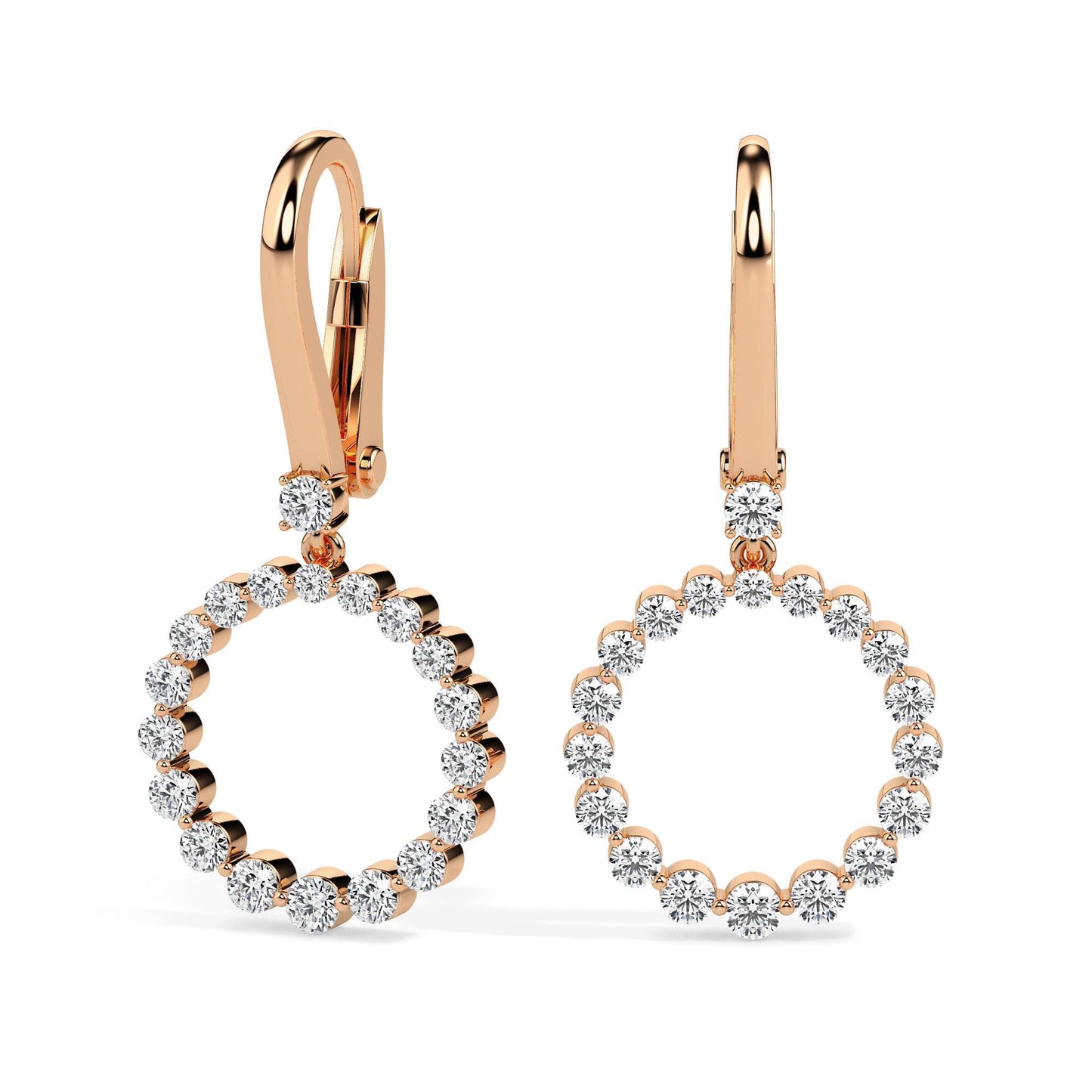 Eternal Sparkle Circle Drop Earrings