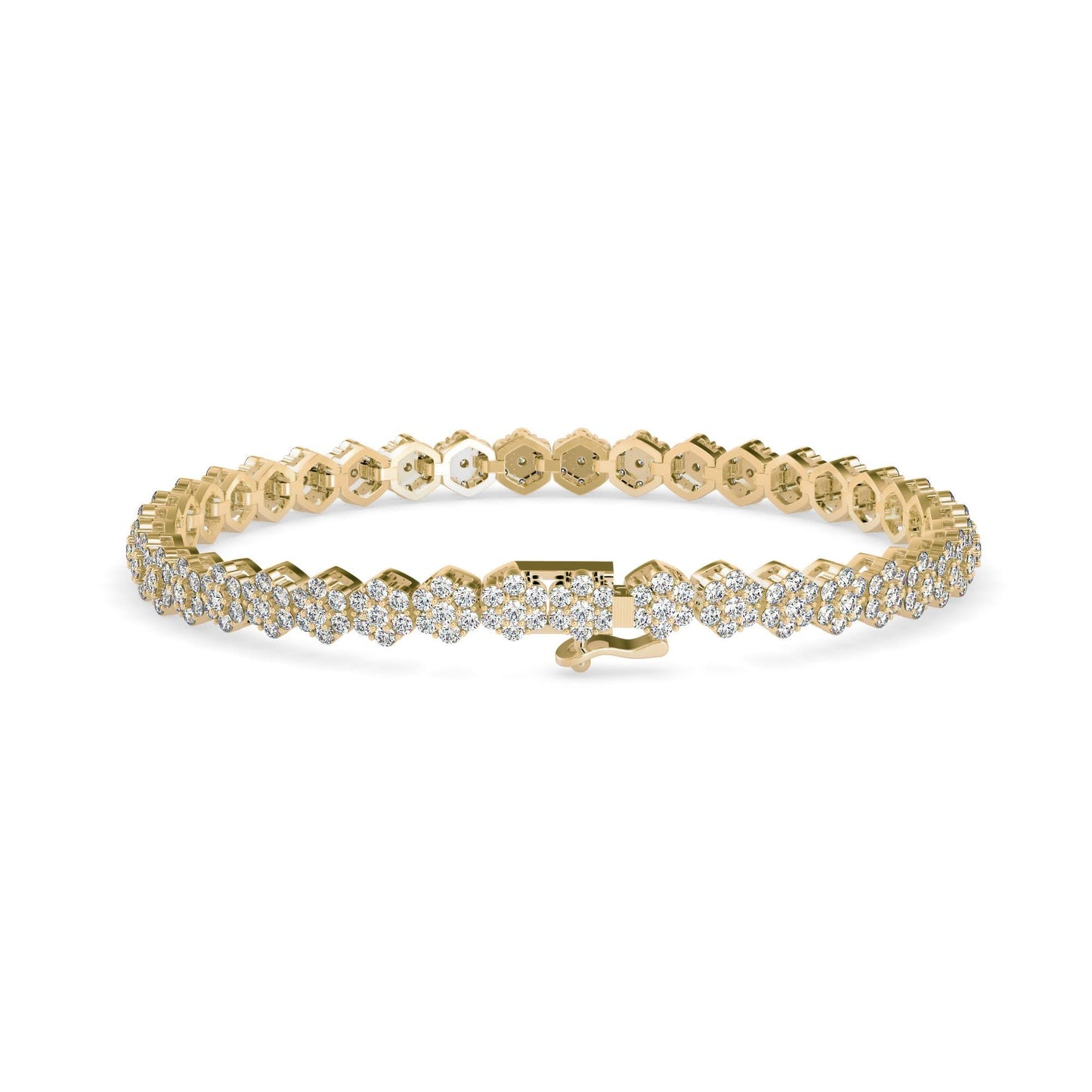 Diamond Cluster Tennis Bracelet