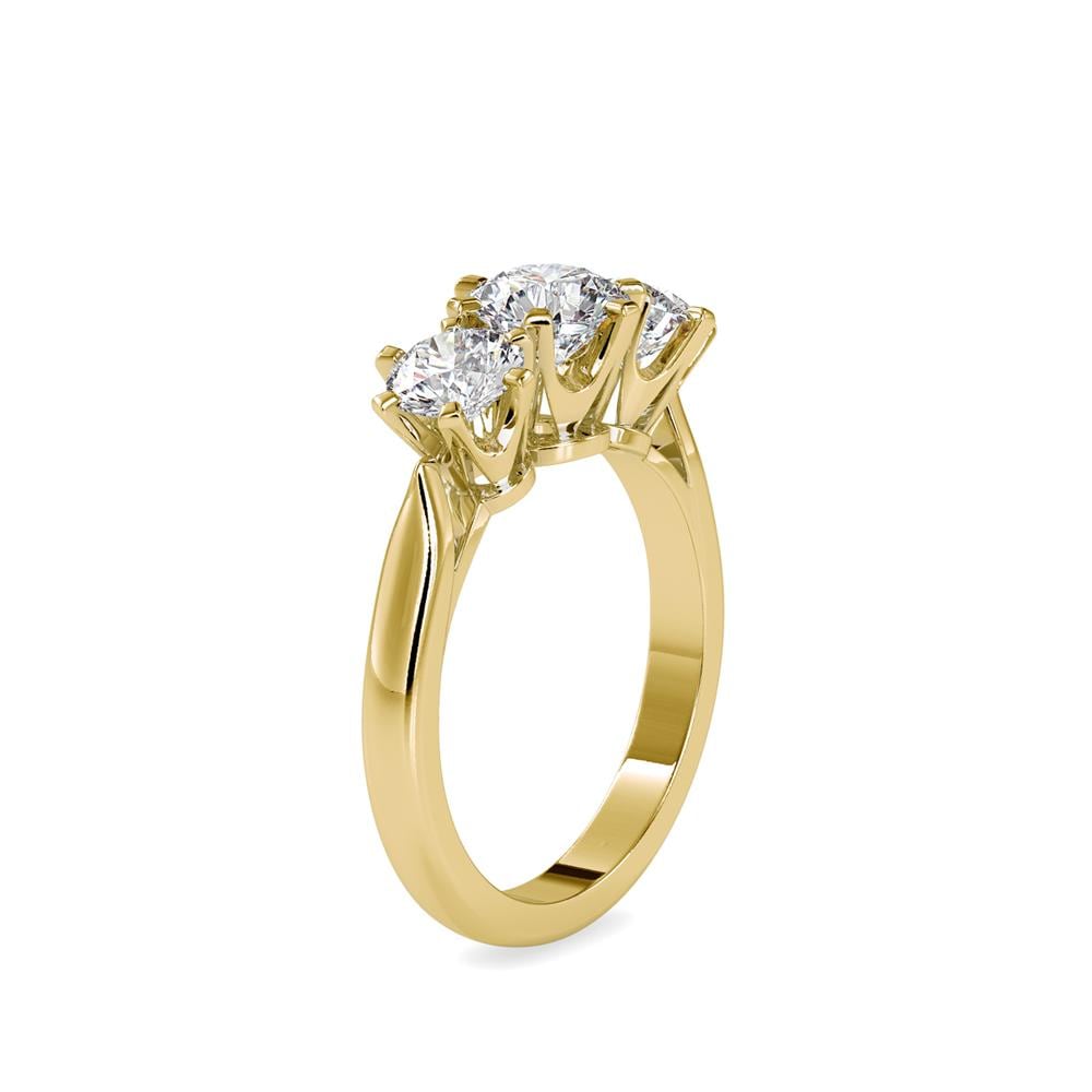 Three Stone Lab Grown Diamond Ring